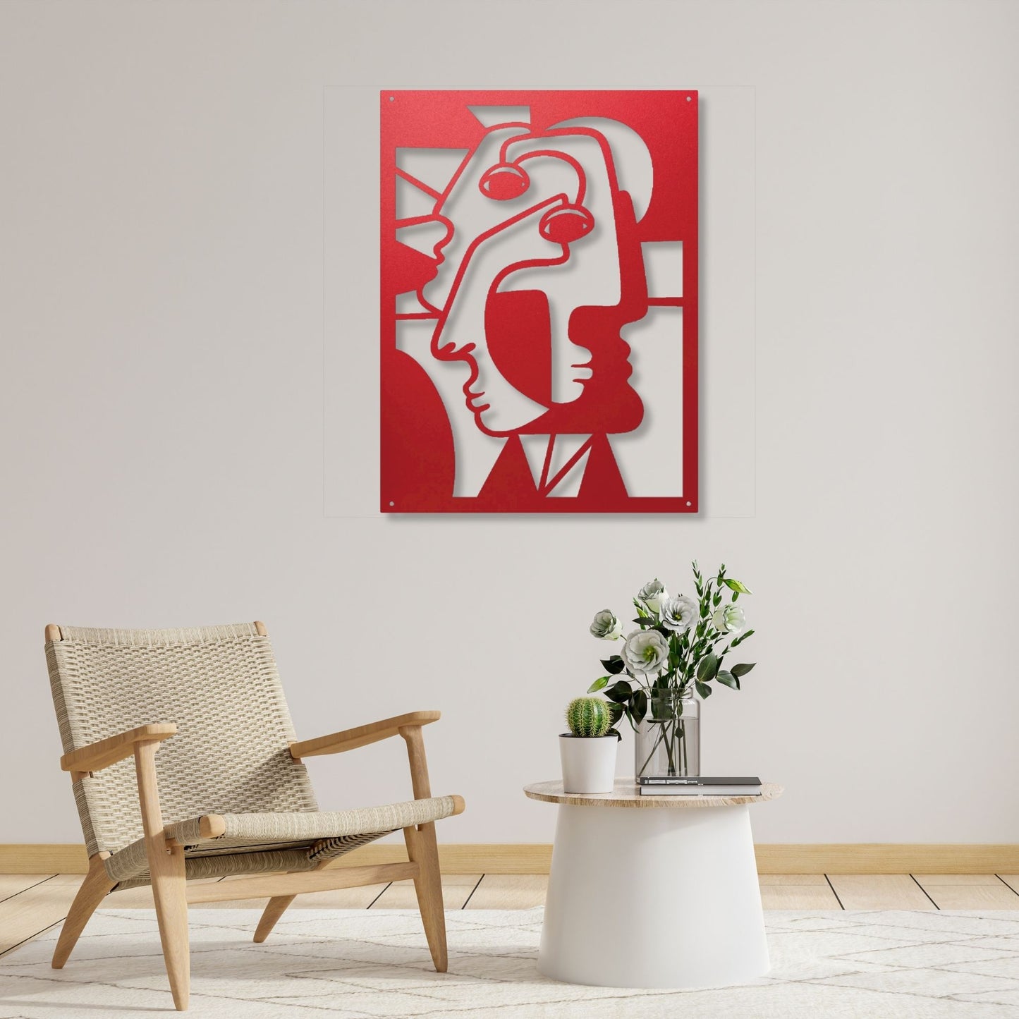 Picasso Metal Wall Art, Abstract Metal Wall Decor, Modern Cubist Art, Artistic Home Decor, Gallery Wall Art, Metal Sculpture Gift