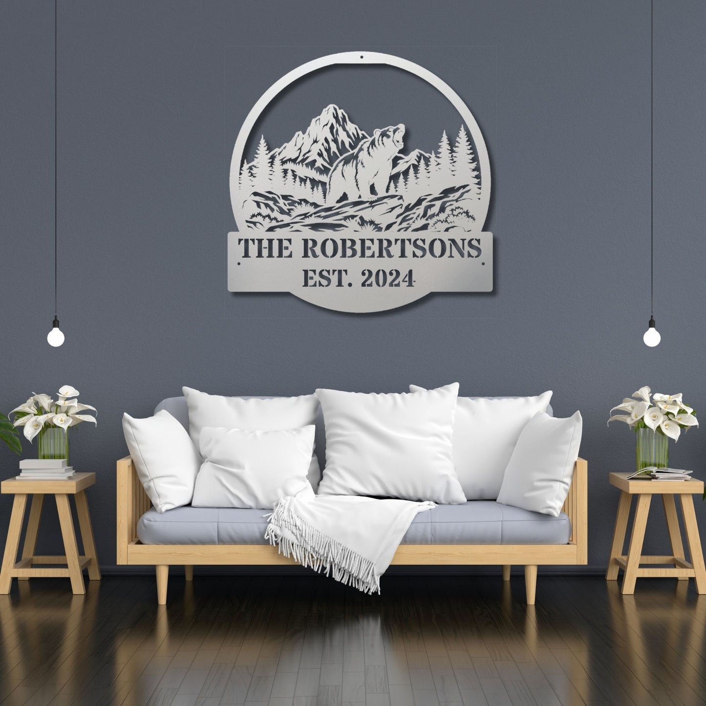 Custom Family Cabin Metal Sign, Personalized Cabin Decor, Rustic Lake House Sign, Family Name Wall Art, Cabin Gift, Metal Home Decor