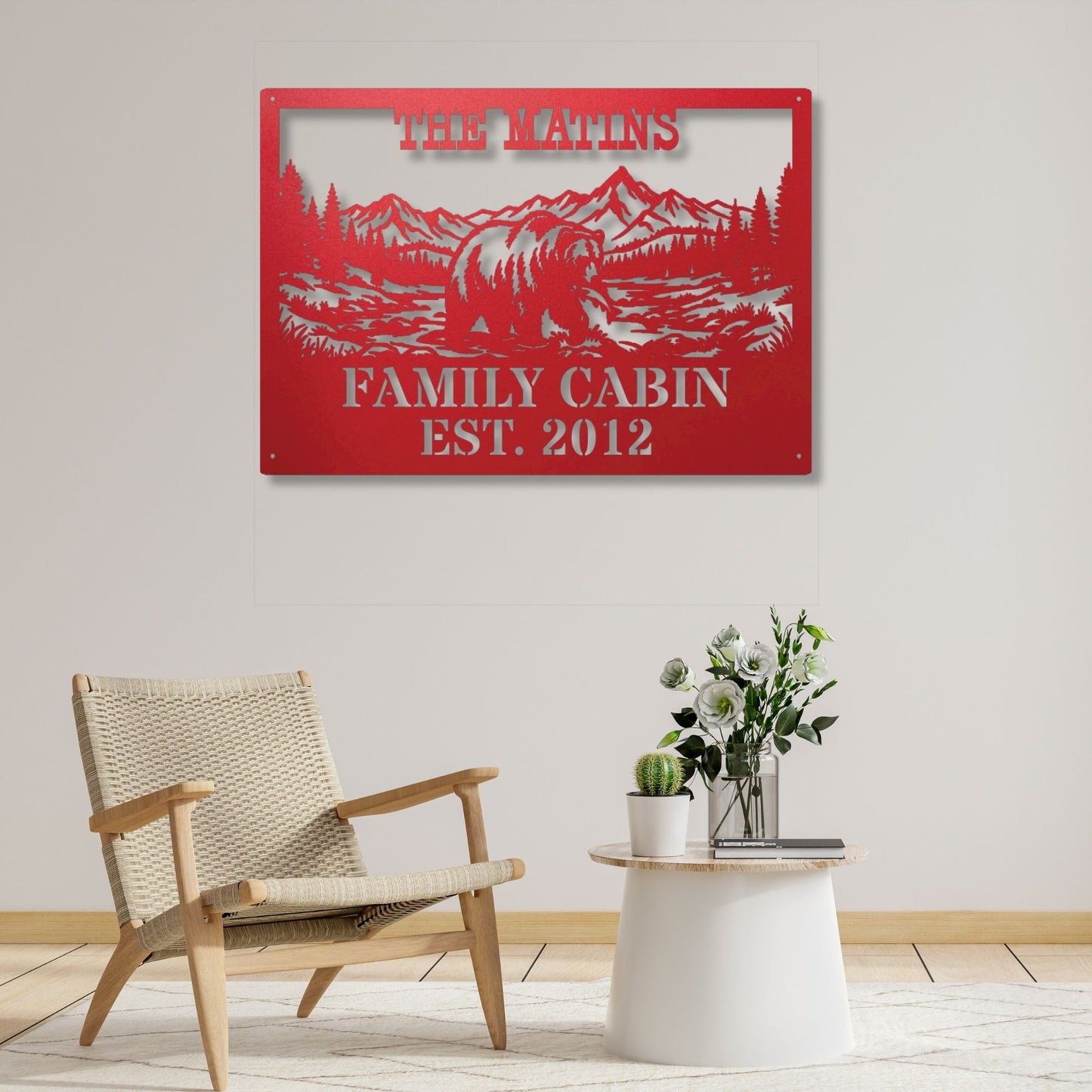 Custom Cabin Wildlife Metal Decor, Rustic Metal Wall Art, Lodge Decor, Hunting Cabin Gift, Nature Metal Sign, Farmhouse Wall Decor
