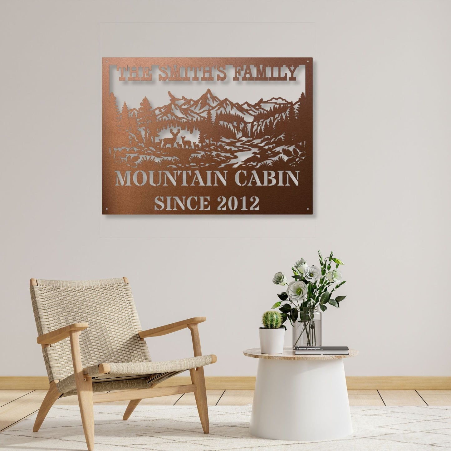Personalized hunting cabin metal wall art, custom cabin sign, rustic hunting decor, hunter gift, lodge wall art, outdoor metal decor