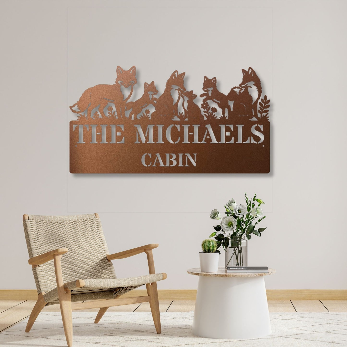 Fox Custom Metal Wall Art, Fox Wall Decor, Wildlife Metal Art, Animal Wall Hanging, Rustic Fox Decor, Farmhouse Wall Art, Fox Gift
