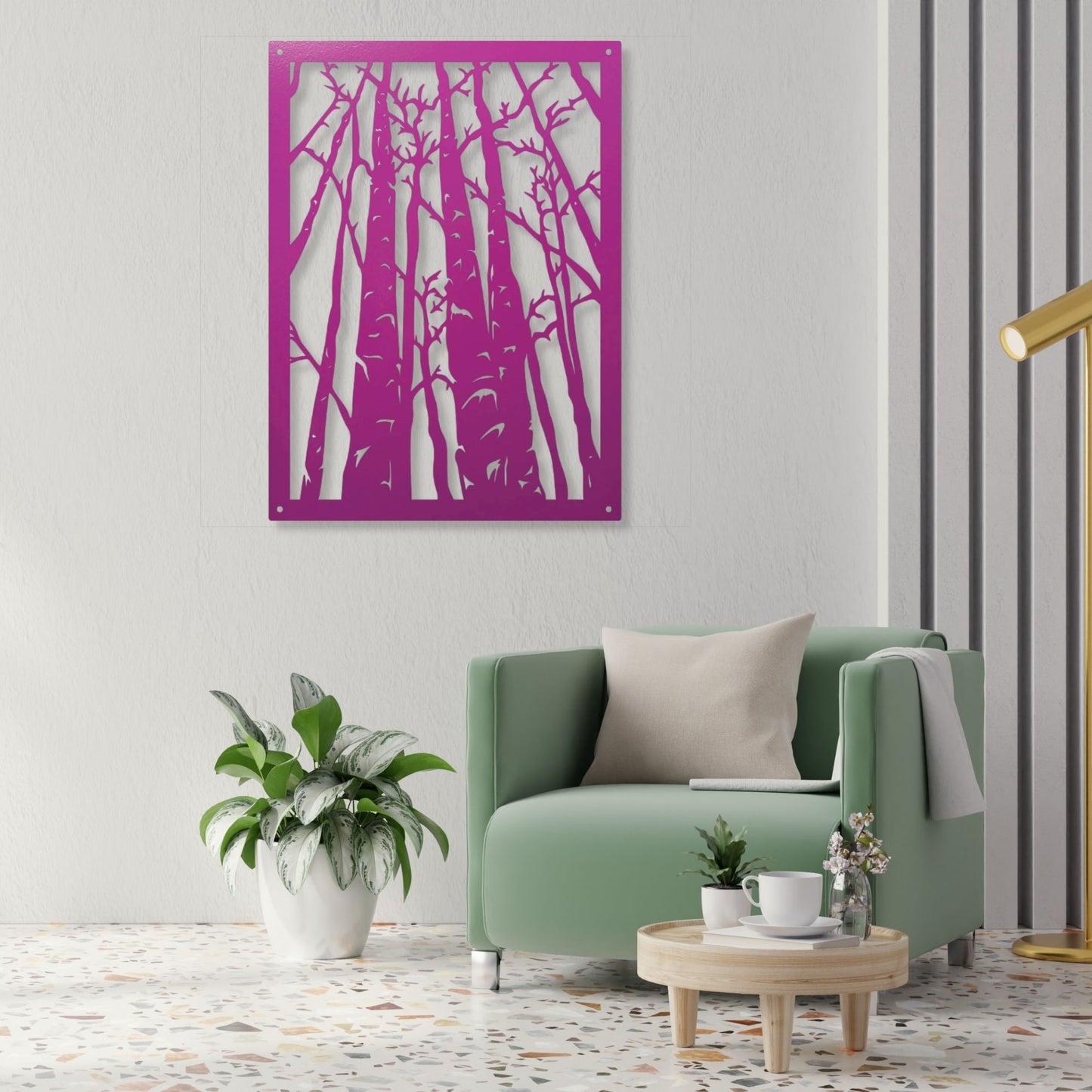 Birch Tree Wall Art Decor, Nature Wall Art, Forest Artwork, Woodland Decor, Rustic Wall Art, Tree Print, Botanical Art, Living Room Decor