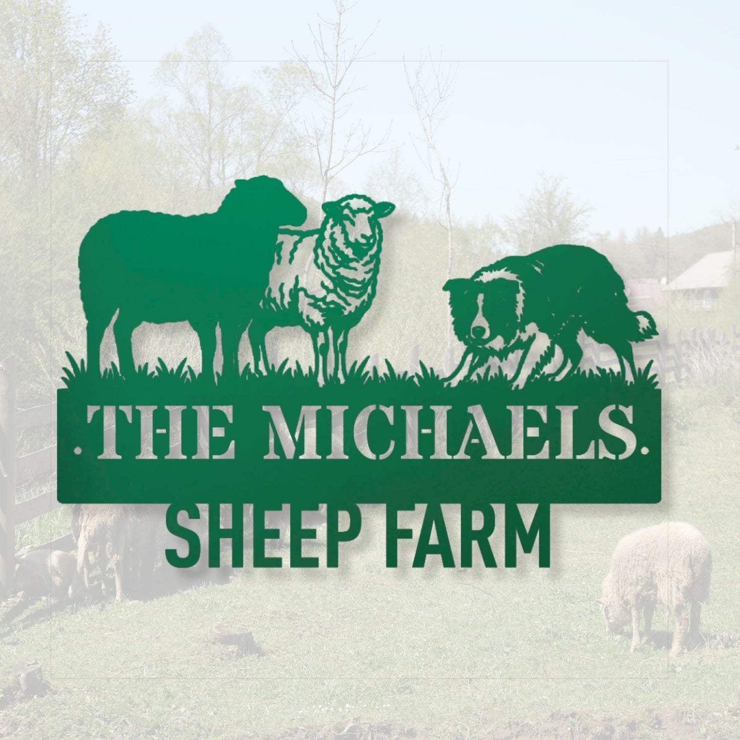 Personalized Sheep Farm Metal Sign, Custom Farm Sign, Farmhouse Decor, Rustic Metal Wall Art, Sheep Lover Gift, Agriculture Decor