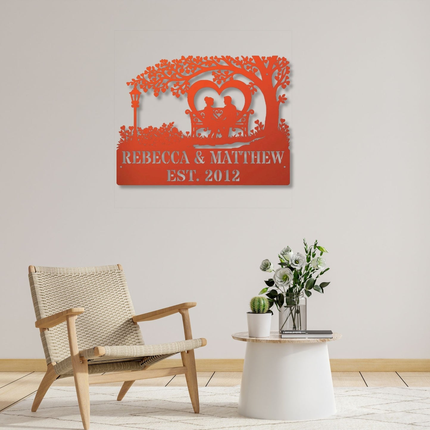 Personalized Couples Metal Sign, Custom Metal Wall Art, Anniversary Gift, Wedding Gift, Mr and Mrs Sign, Home Decor, Romantic Gift Idea