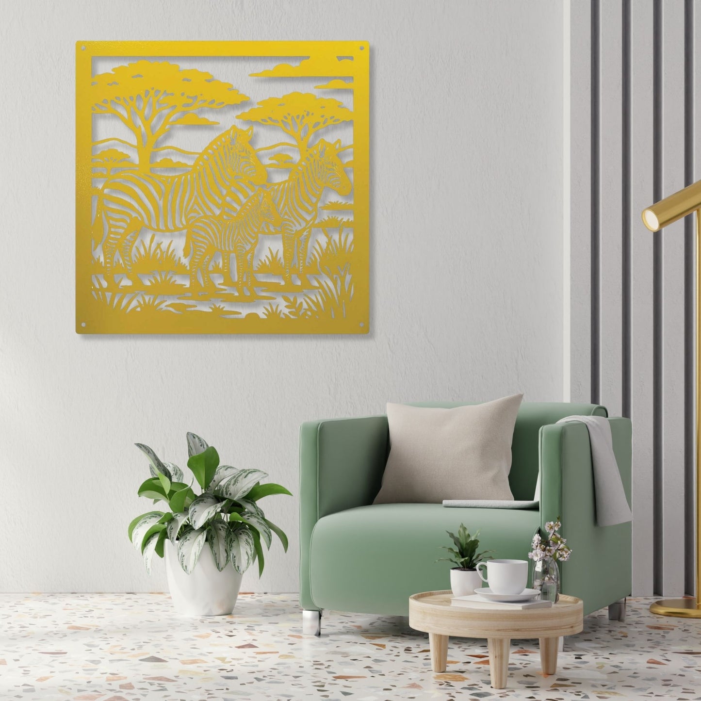 African Zebra Metal Wall Art, Safari Animal Metal Sign, Zebra Stripes Home Decor, African Wildlife Wall Hanging, Nature Lover Gift, Savannah Silhouette
