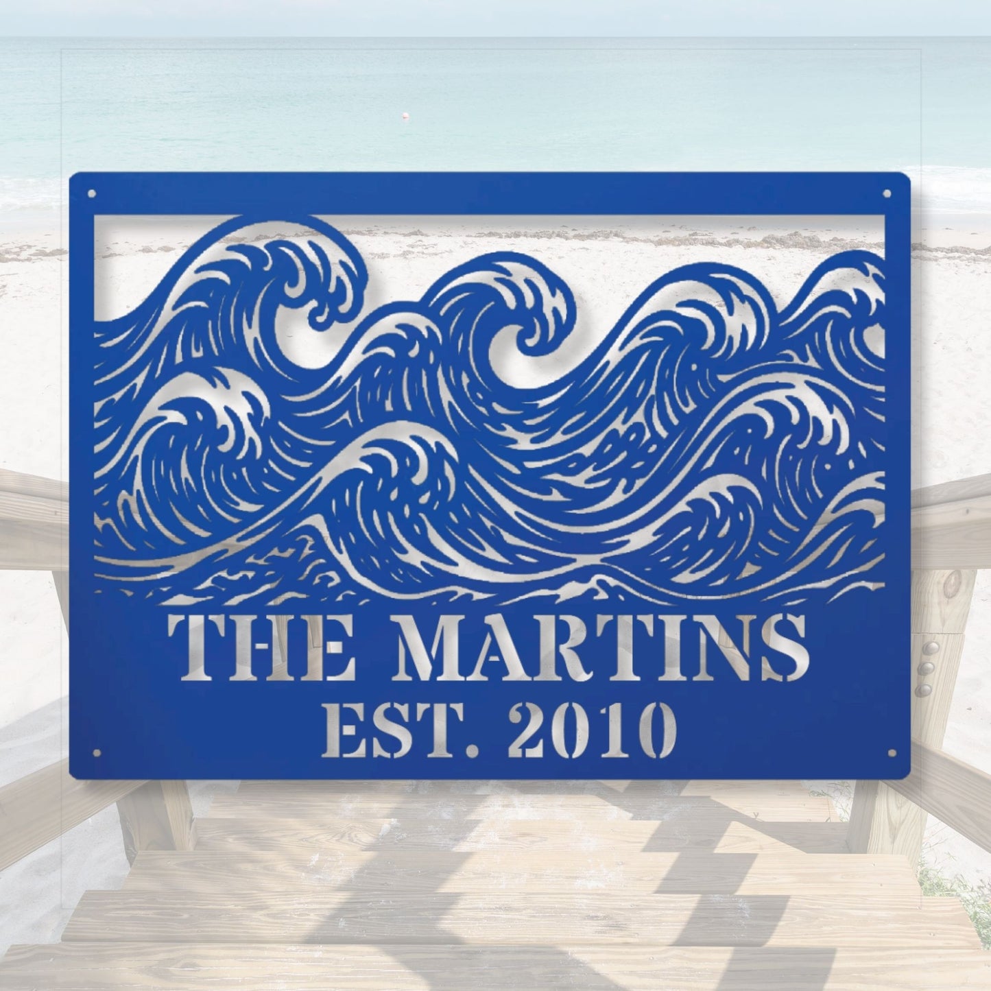 Personalized Beach House Metal Wall Art, Custom Beach House Sign, Coastal Wall Decor, Nautical Home Decor, Beach House Gift