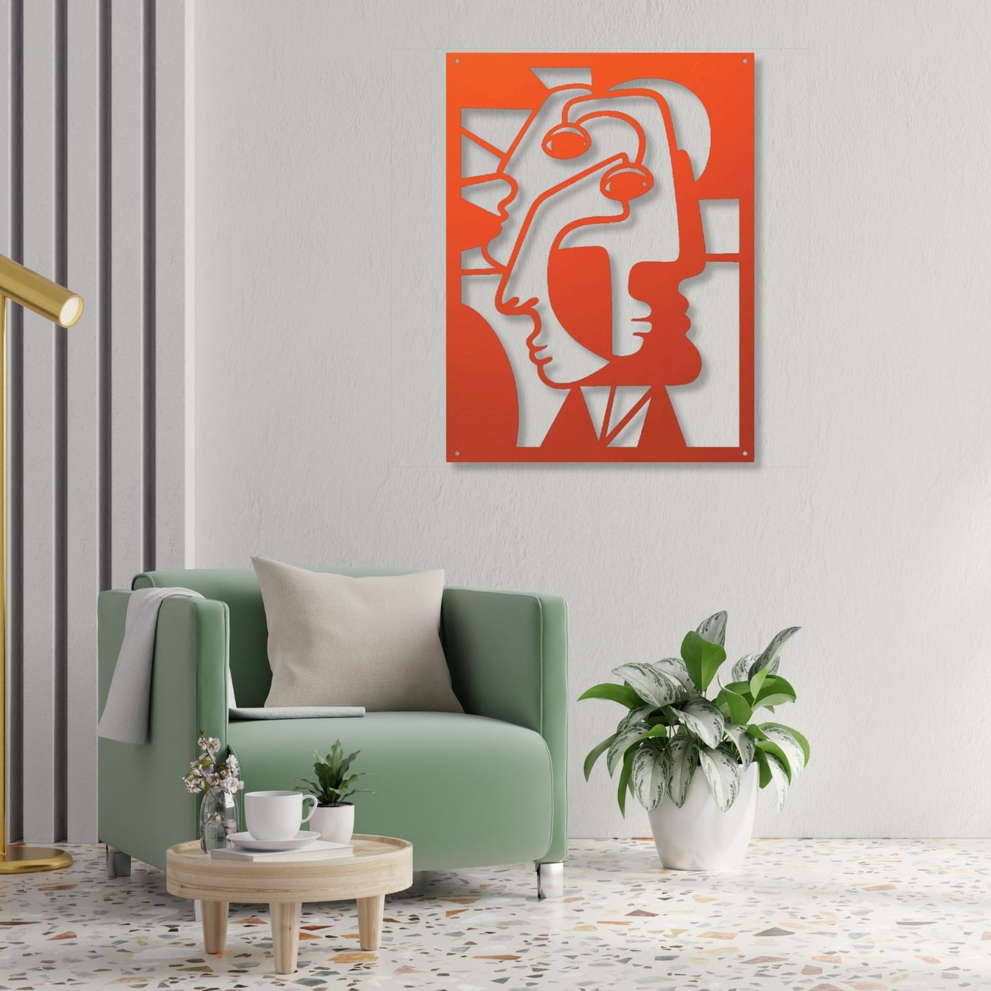 Picasso Metal Wall Art, Abstract Metal Wall Decor, Modern Cubist Art, Artistic Home Decor, Gallery Wall Art, Metal Sculpture Gift