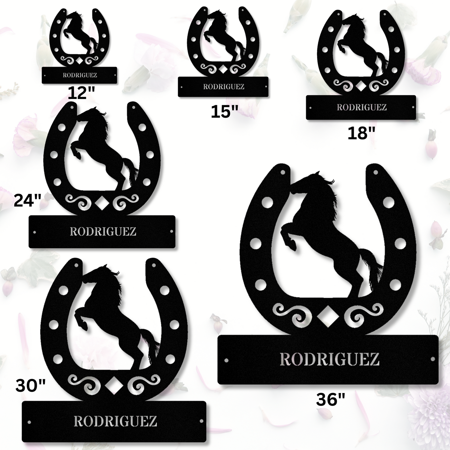 Horseshoe Metal Wall Art, Customized Couple's Name Horse Sign, Equestrian Wall Art, Personalized Metal Ranch Sign, Cabin Wall Hanging,