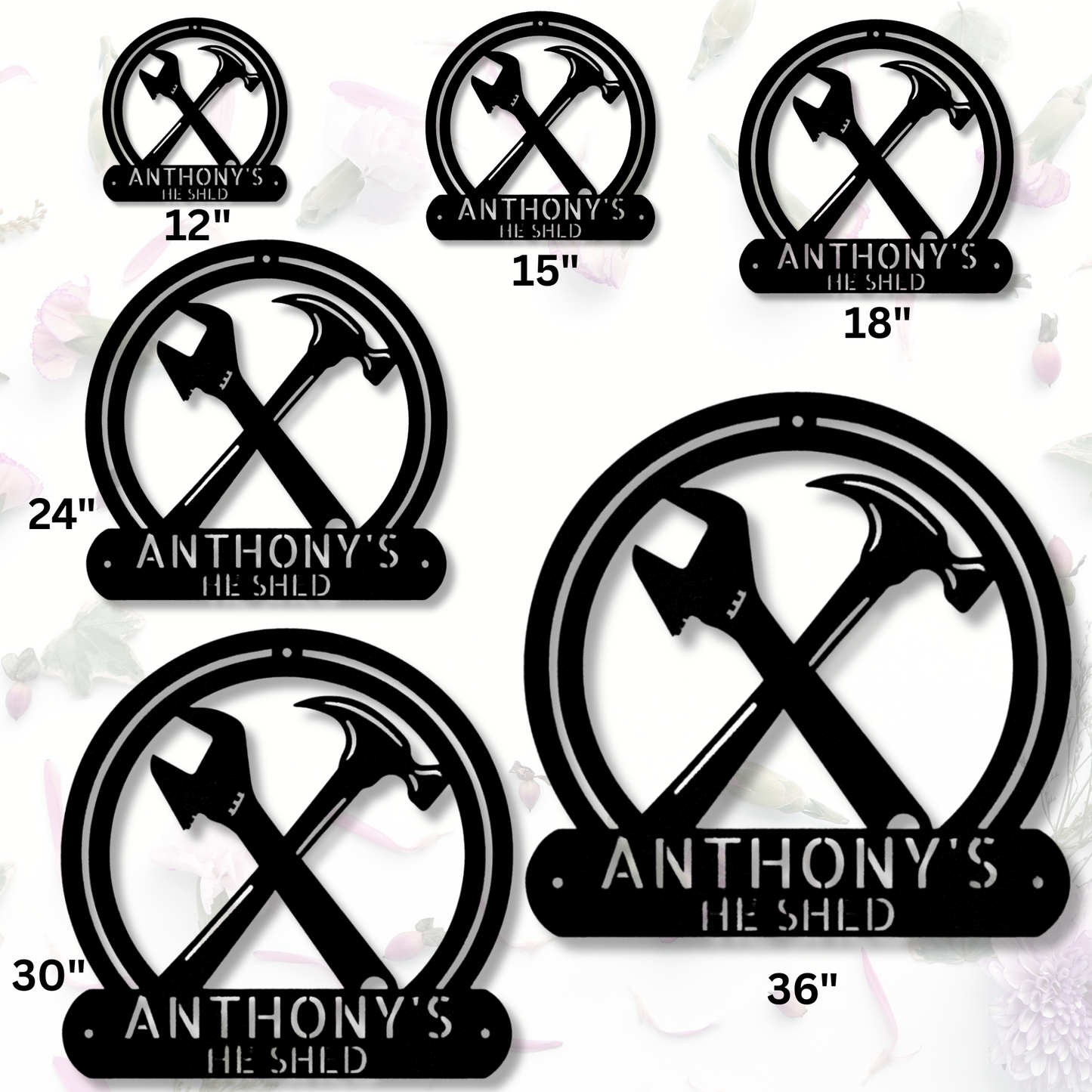 Custom Crafty Metal Sign, Personalized Crafty Monogram, Garage Wall Decor, Outdoor Wall Hanging, Birthday Gift For Mechanic Dad.