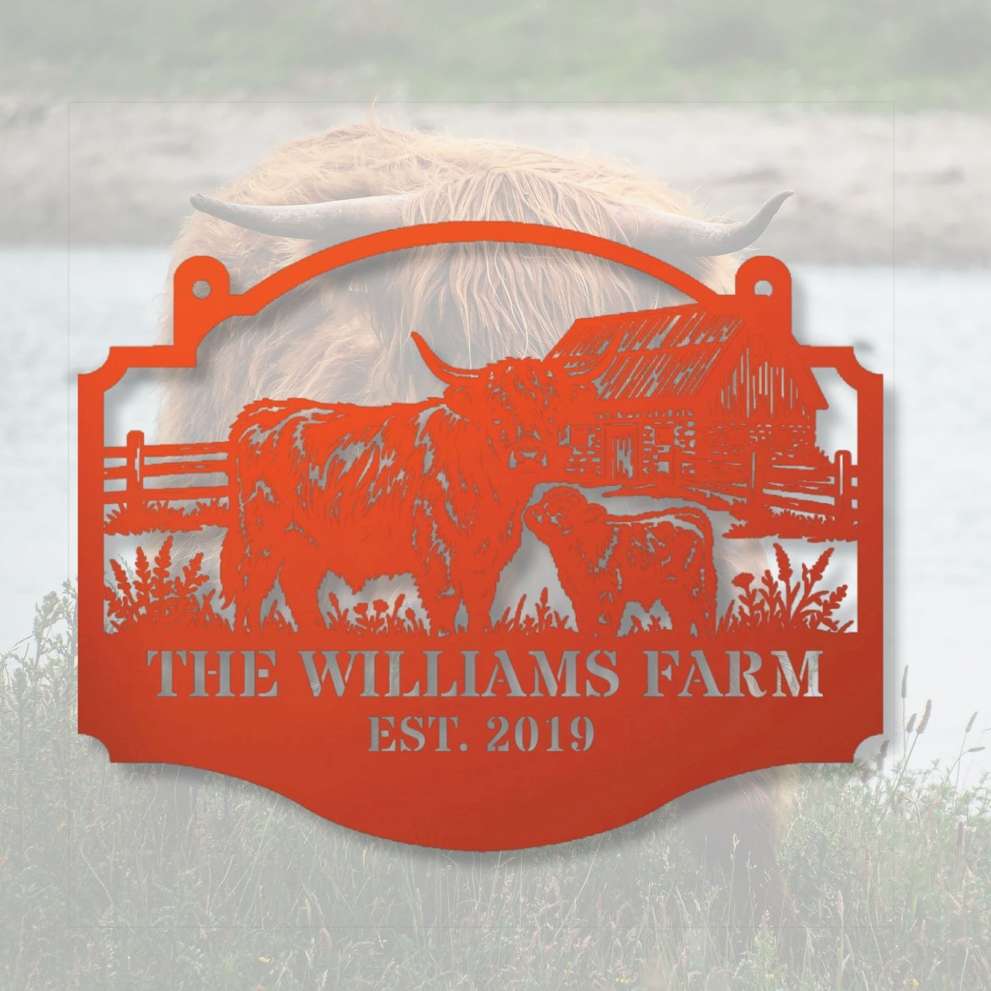 Custom Cattle Farm Sign, Personalized Ranch Sign, Farm Name Sign, Cattle Ranch Decor, Custom Farmhouse Sign, Livestock Gift