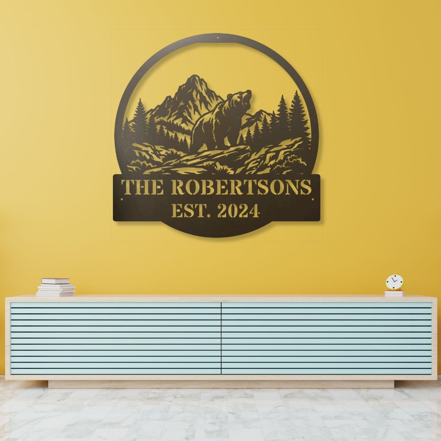 Custom Family Cabin Metal Sign, Personalized Cabin Decor, Rustic Lake House Sign, Family Name Wall Art, Cabin Gift, Metal Home Decor