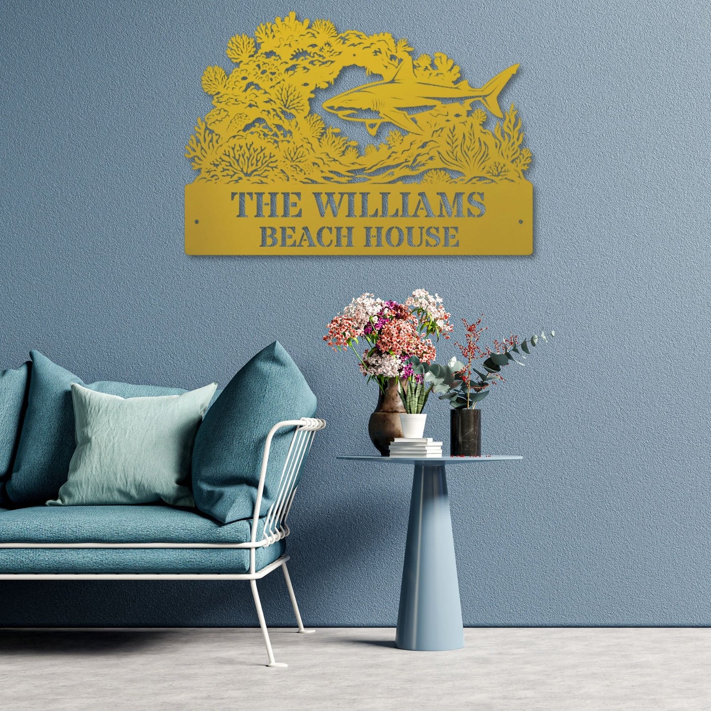Personalized Reef Metal Sign, Custom Ocean Decor, Beach Wall Art, Coastal Metal Sign, Sea Life Gift, Nautical Home Decor