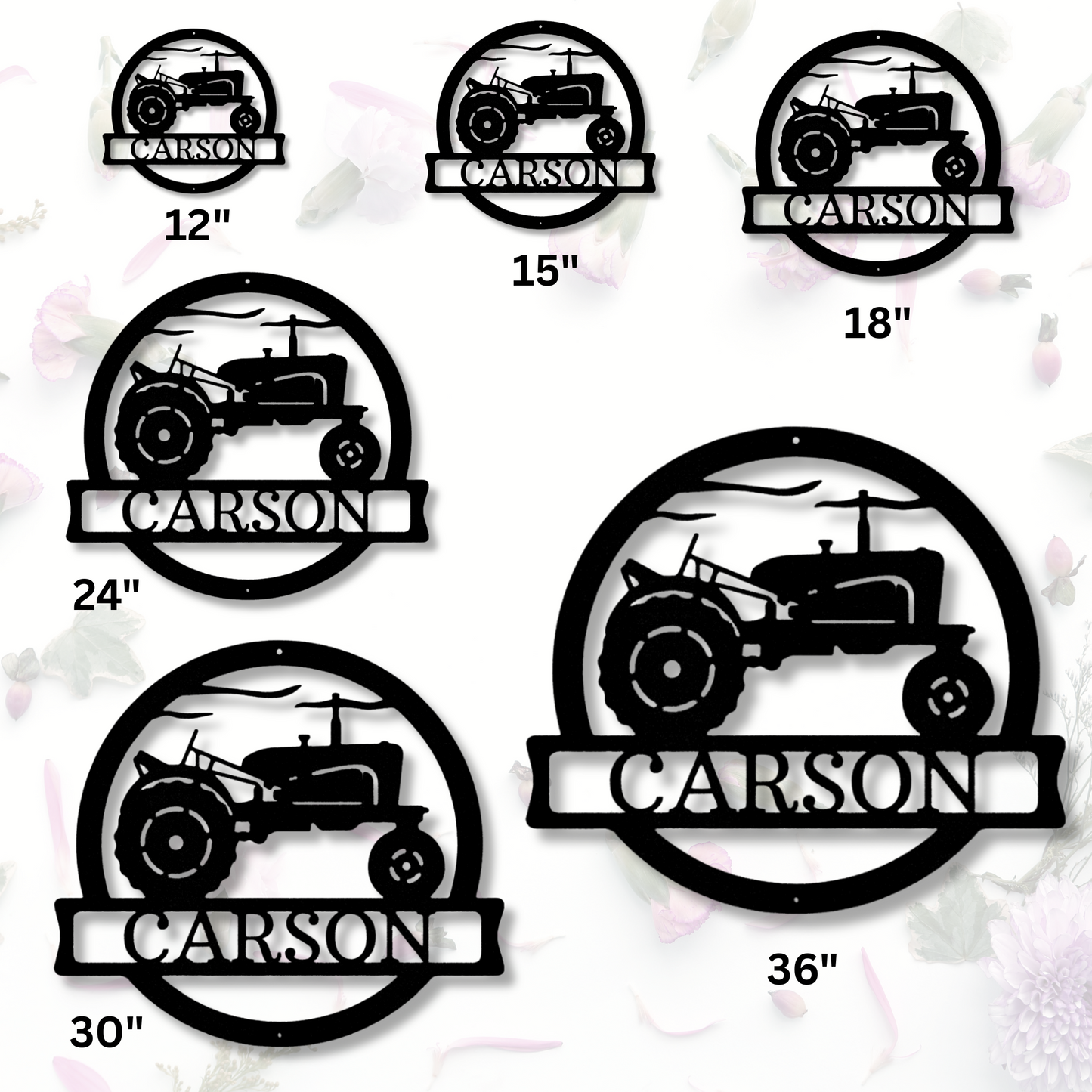 Personalized Old Tractor Metal Sign, Farmer Gifts, Rustic Farmhouse Decor, Last Name Sign, Vintage Tractor Wall Art, Custom Ranch Metal Art