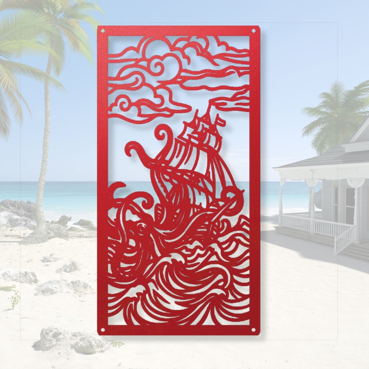 Sea Creature Metal Wall Art, Ocean Wall Decor, Nautical Wall Art, Marine Life Art, Coastal Decor, Beach House Wall Art, Metal Sea Animal