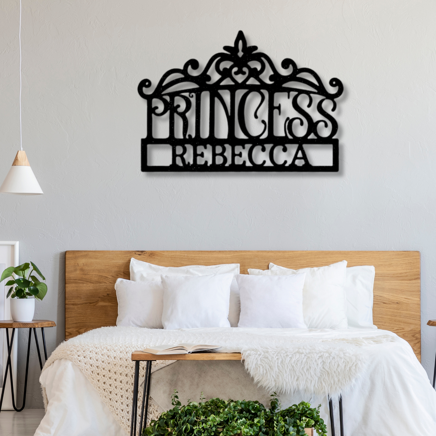 Personalized Princess Crown Metal Sign, Custom Name Gift For Teen Daughter, Bedroom Wall Hanging, Birthday Gift For Teen Niece, Mother To Daughter Gift.