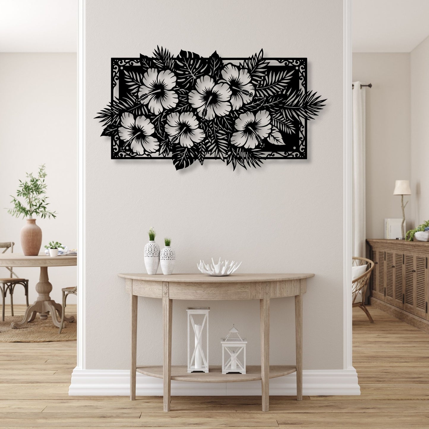 Rose flower metal wall decor, metal rose art, floral wall hanging, botanical home decor, rustic wall art, garden decor gift