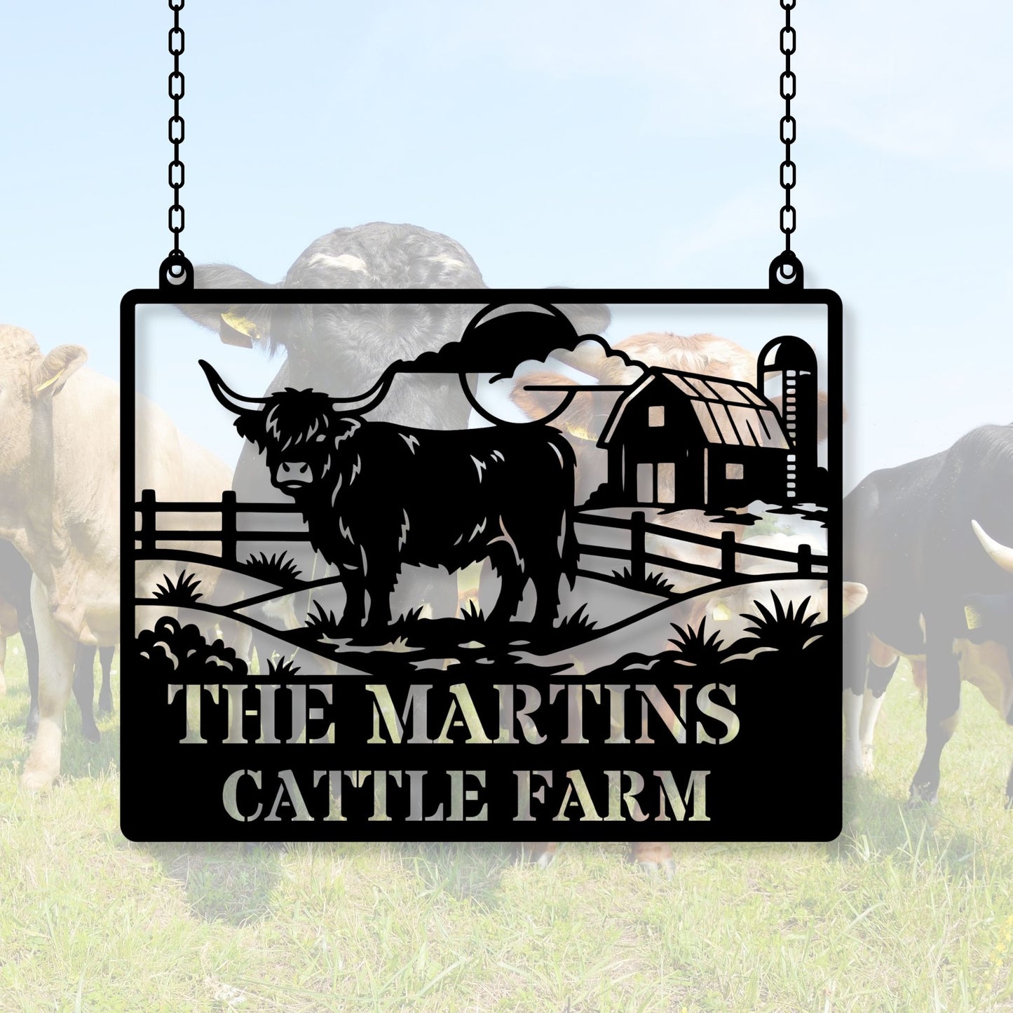Custom Name Metal Farm Sign, Personalized Farm Decor, Ranch Sign, Farmhouse Gift, Rustic Metal Sign, Barn Entrance Sign, Homestead Decor