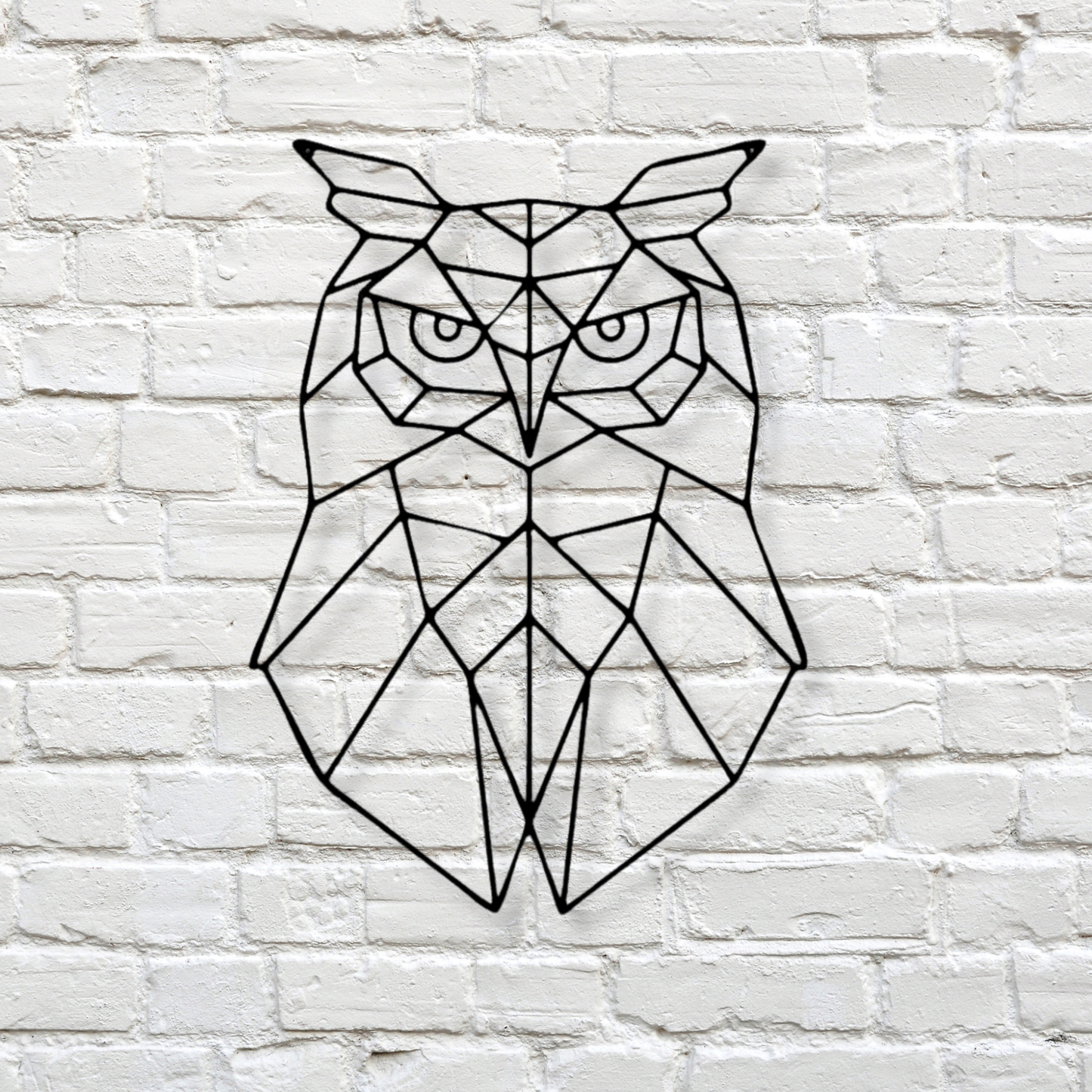 Geometric Owl, Metal Steel Sign, Geometric Animal, Woodland Nursery, Wildlife Metal Art, Kids Room Décor, Art room Decor, Animal Lover Gift