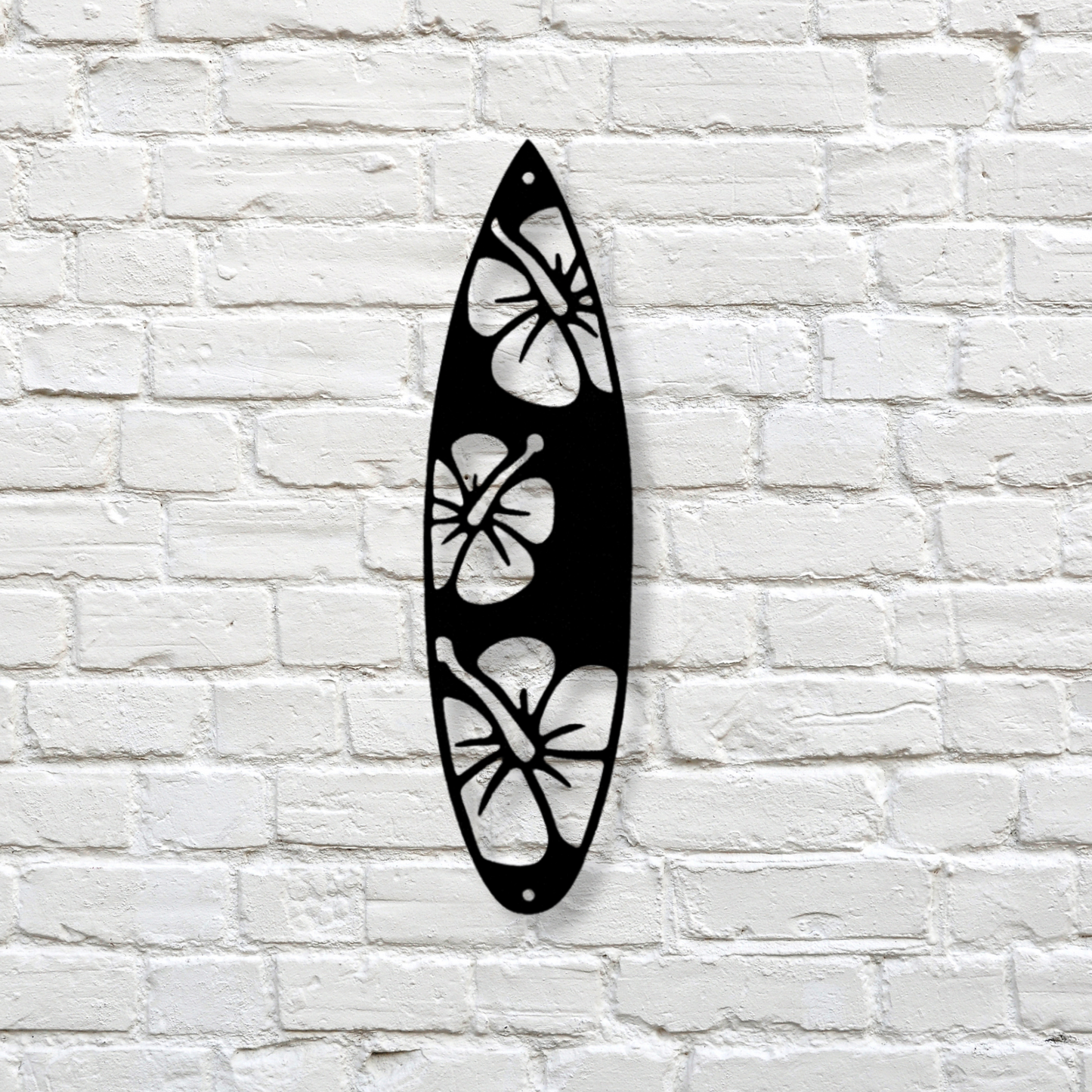 Surf Board Flowers Metal Sign, Beach House Wall Hanging, Beach House Decor, Summerhouse Decor, Surfing Wall Decor, Hawaii Themed Wall Art