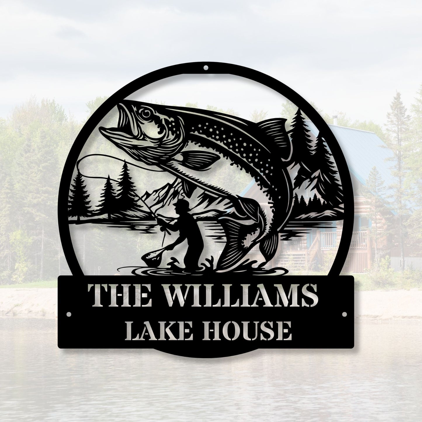 Personalized Lake House Metal Sign, Custom Lake Sign, Lake House Decor, Lakeside Gift, Lake Life Sign, Outdoor Metal Wall Art