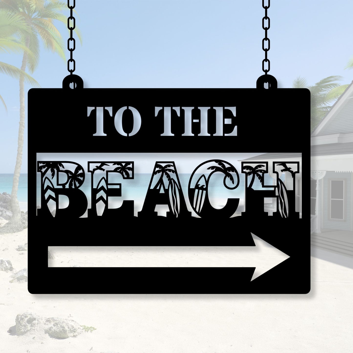 Beach metal sign, beach wall art, coastal decor, beach house decor, nautical sign, ocean wall art