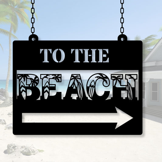 Beach metal sign, beach wall art, coastal decor, beach house decor, nautical sign, ocean wall art