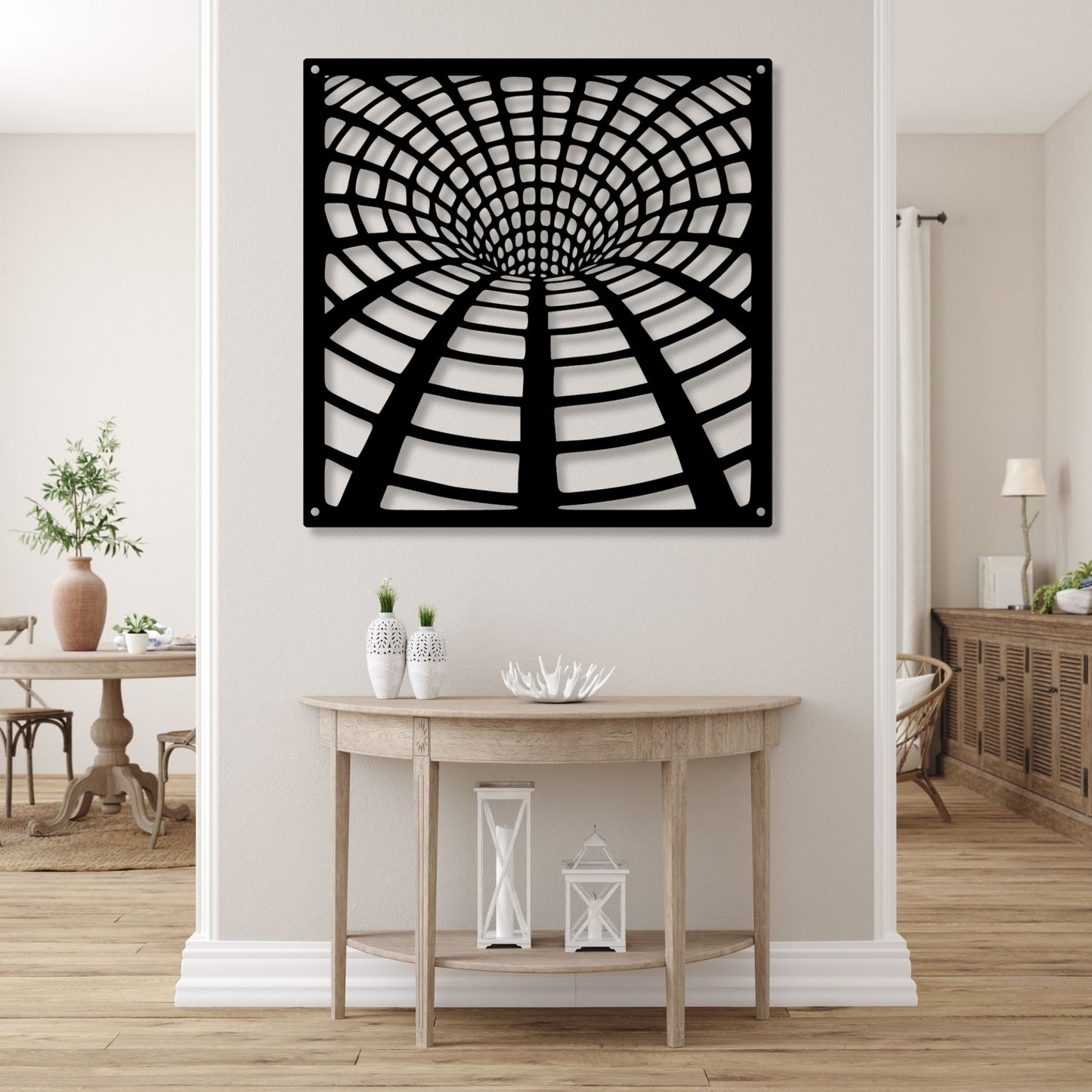 Vortex Geometric Metal Wall Art, Geometric Wall Art, Modern Metal Wall Decor, Abstract Metal Sign, Contemporary Home Decor Gift