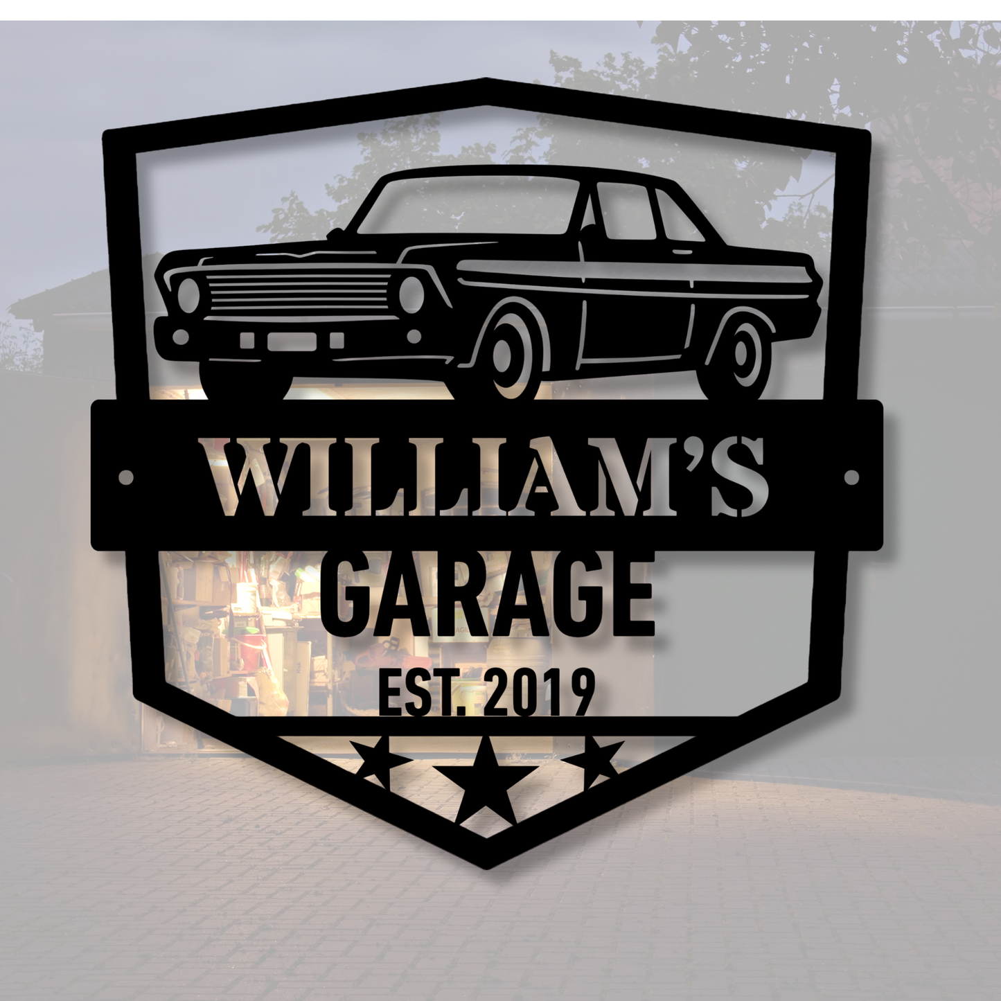 Personalized Garage Metal Sign, Vintage Car Metal Sign, Father's Day Gift, Auto Shop MEtal Sign, Mechanic Gift