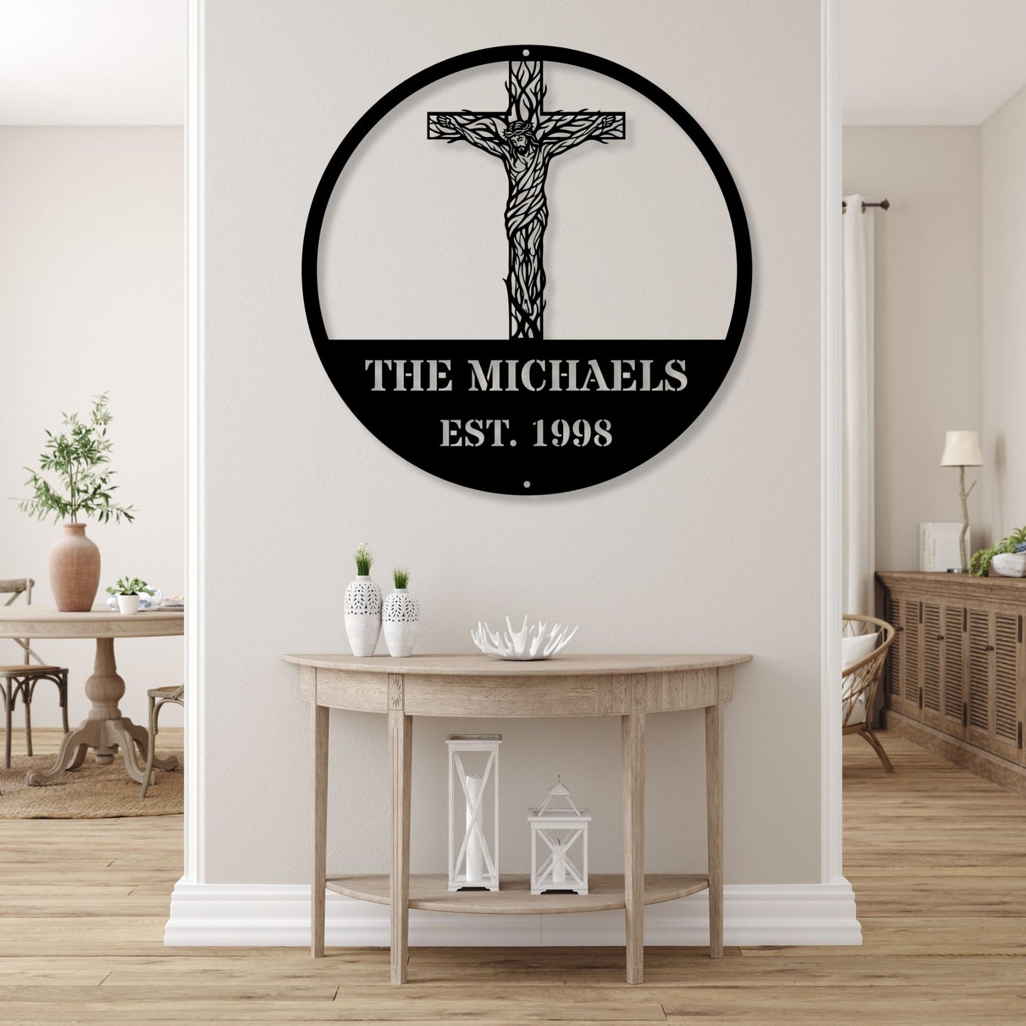 Personalized Jesus Metal Sign, Christian Wall Art, Religious Decor, Faith Wall Decor, Custom Jesus Sign, Christian Home Decor Gift