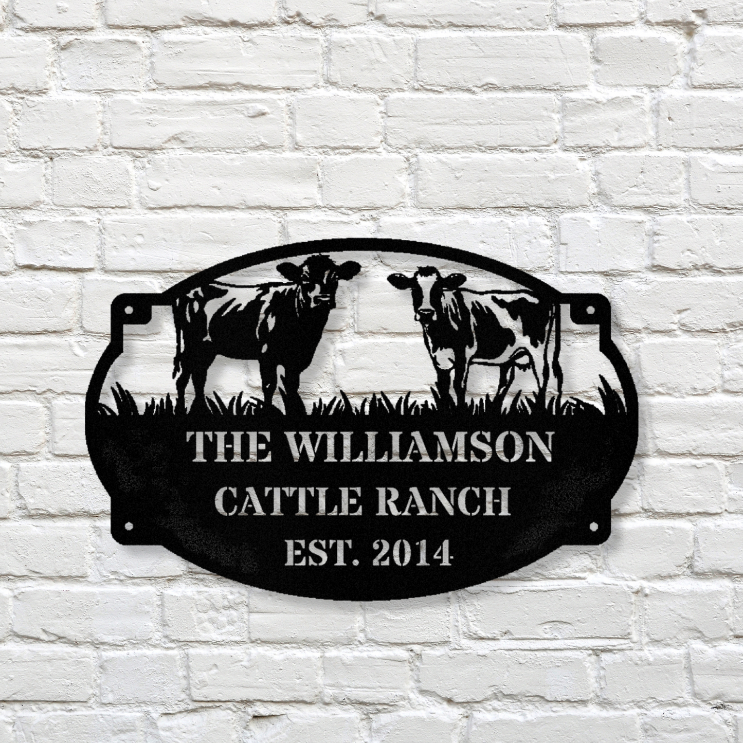 Customized Cattle Ranch Metal Sign, Farmhouse Metal Sign, Farm Address Sign, Est. Metal Sign, Farmstead Decor, Custom Farm Sign