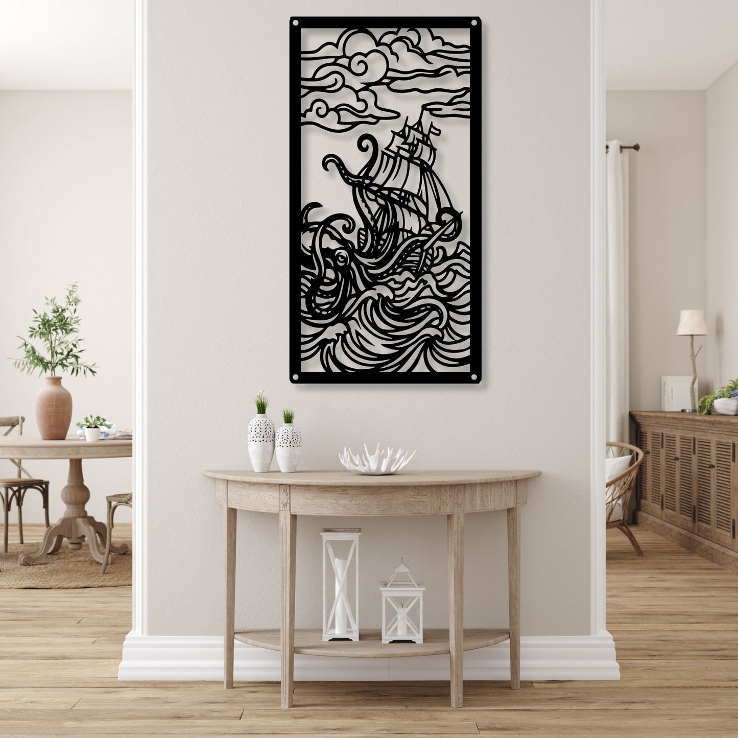 Sea Creature Metal Wall Art, Ocean Wall Decor, Nautical Wall Art, Marine Life Art, Coastal Decor, Beach House Wall Art, Metal Sea Animal