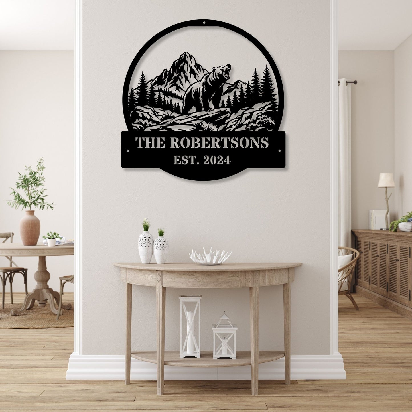 Custom Family Cabin Metal Sign, Personalized Cabin Decor, Rustic Lake House Sign, Family Name Wall Art, Cabin Gift, Metal Home Decor