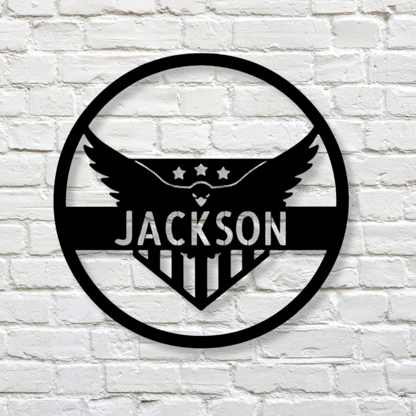 Attacking Eagle Metal Sign,  Personalized Eagle Monogram, Eagle Name Sign, Nature wall Art, Large Metal Eagle Wall sign, Patriotic Wall Art