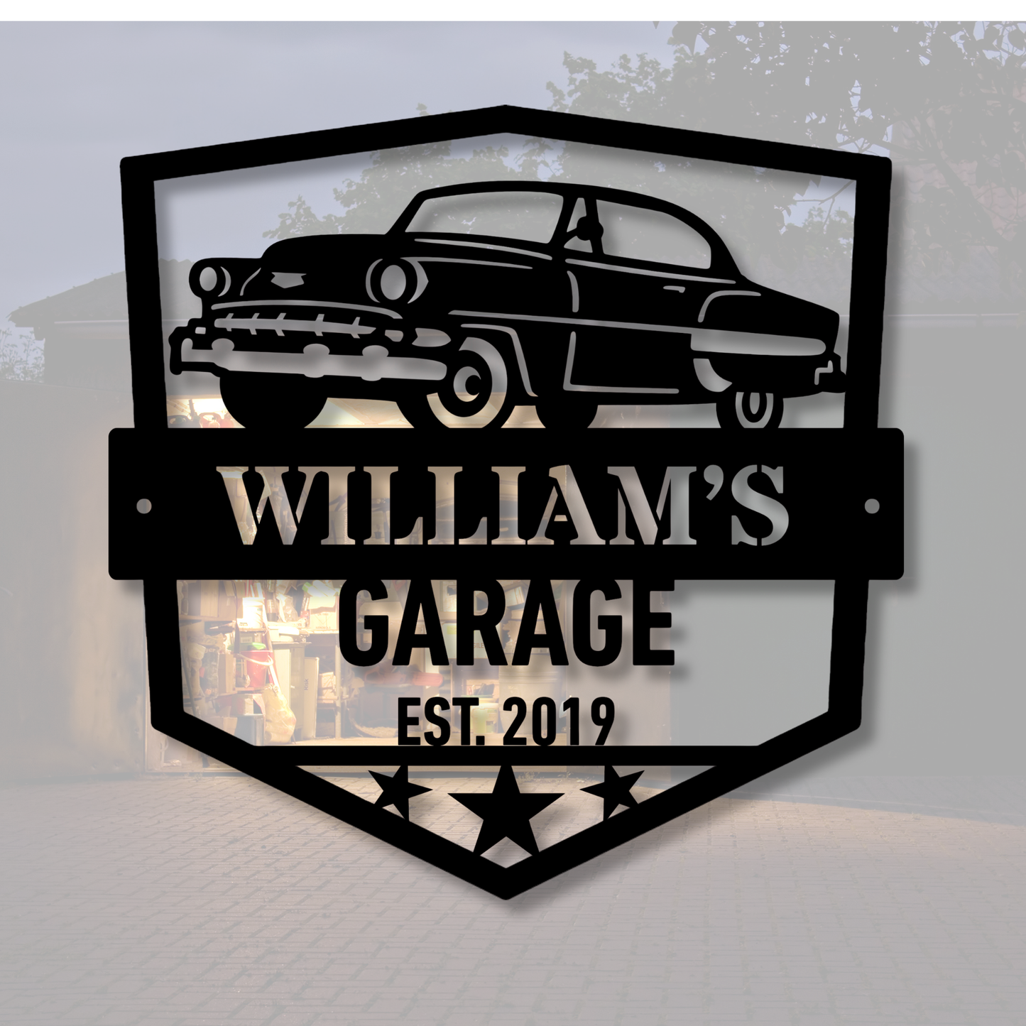 Personalized Garage Metal Sign, Vintage Car Metal Sign, Father's Day Gift, Auto Shop MEtal Sign, Mechanic Gift