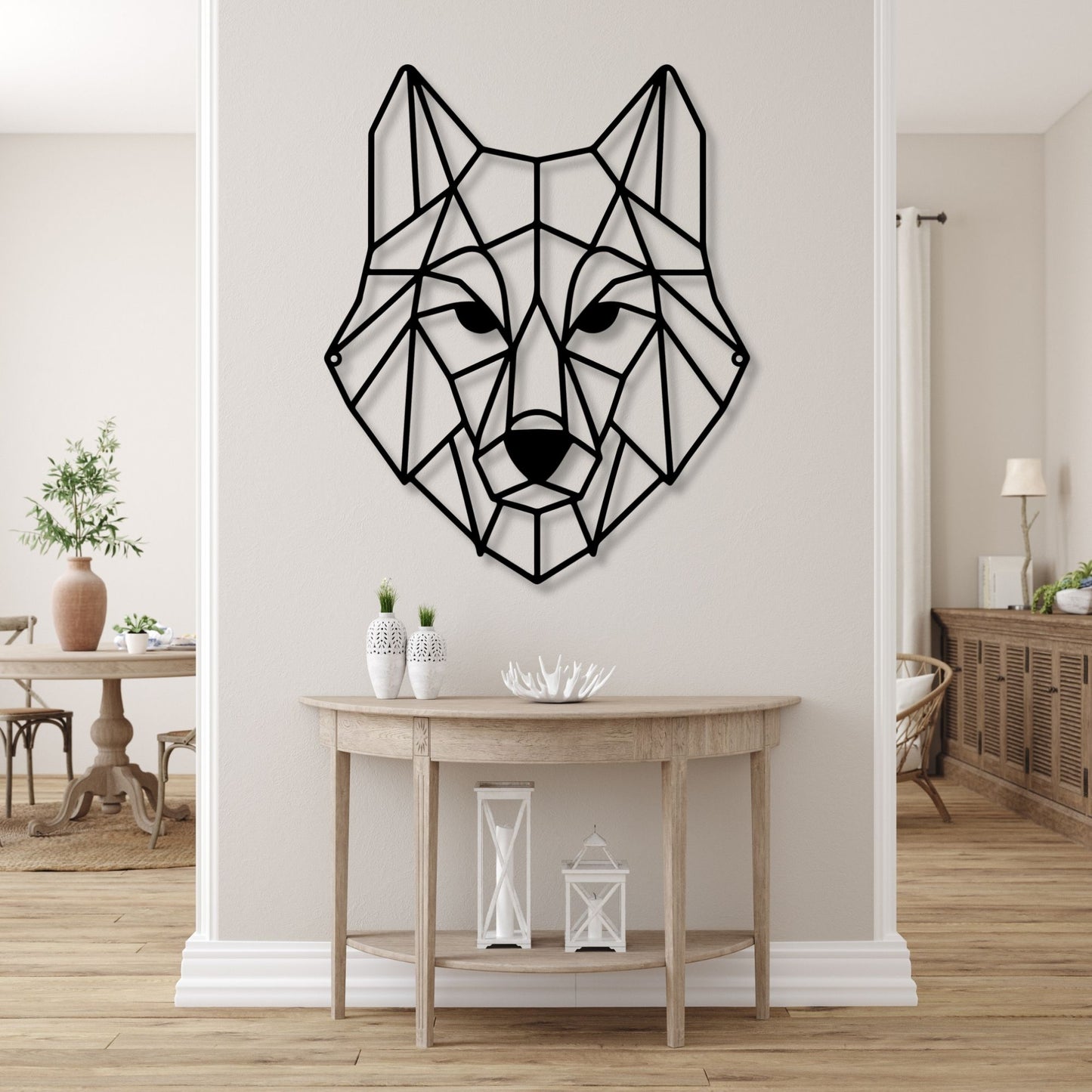 Wolf metal wall art, wolf wall decor, metal wolf art, animal wall art, wildlife home decor, rustic cabin decor, nature wall hanging