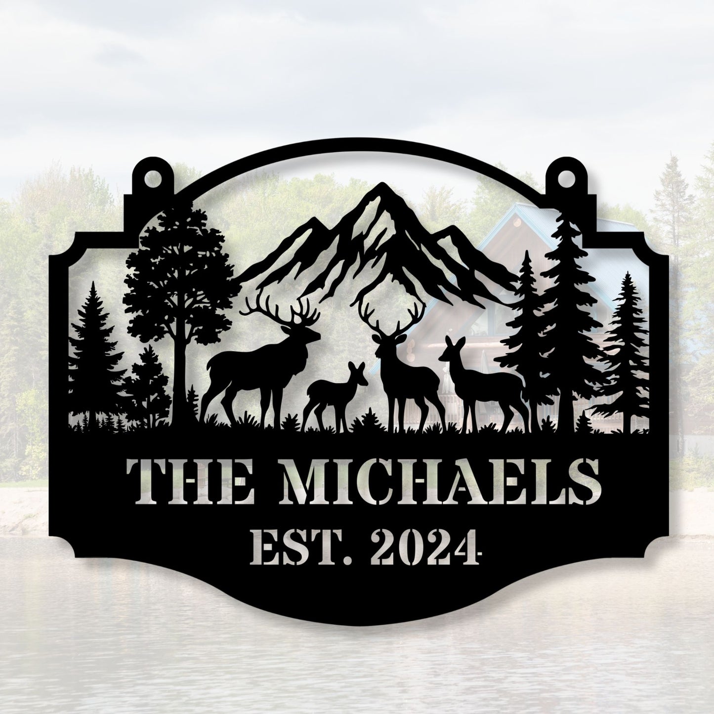 Custom Elk Metal Sign, Cabin Metal Wall Art, Rustic Elk Decor, Wildlife Metal Sign, Lodge Decor, Mountain Cabin Art