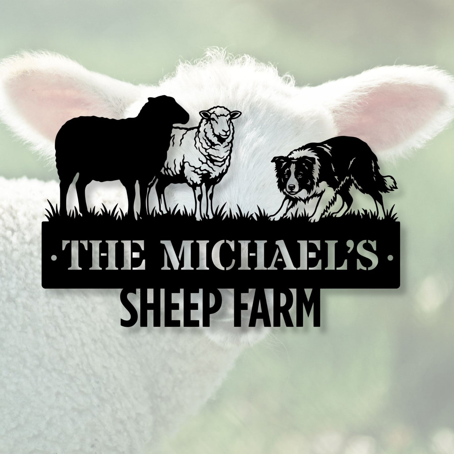 Personalized Sheep Farm Metal Sign, Custom Farm Sign, Farmhouse Decor, Rustic Metal Wall Art, Sheep Lover Gift, Agriculture Decor