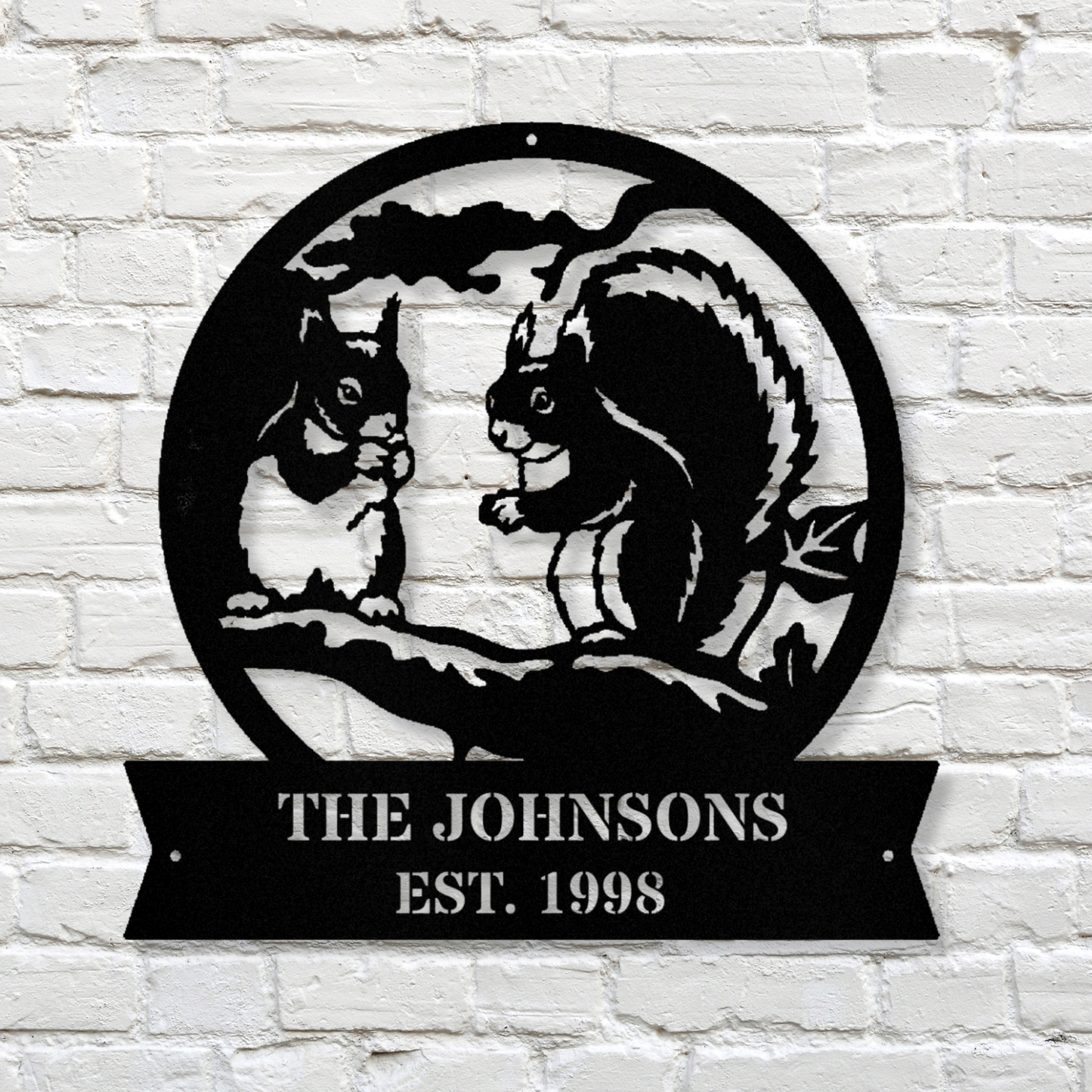 Squirrel Metal Sign, Squirrel Decor, Wildlife Home Decor, Metal Sign Decor, Animal Lover Gift, Outdoor Garden Sign, Nature Inspired Art