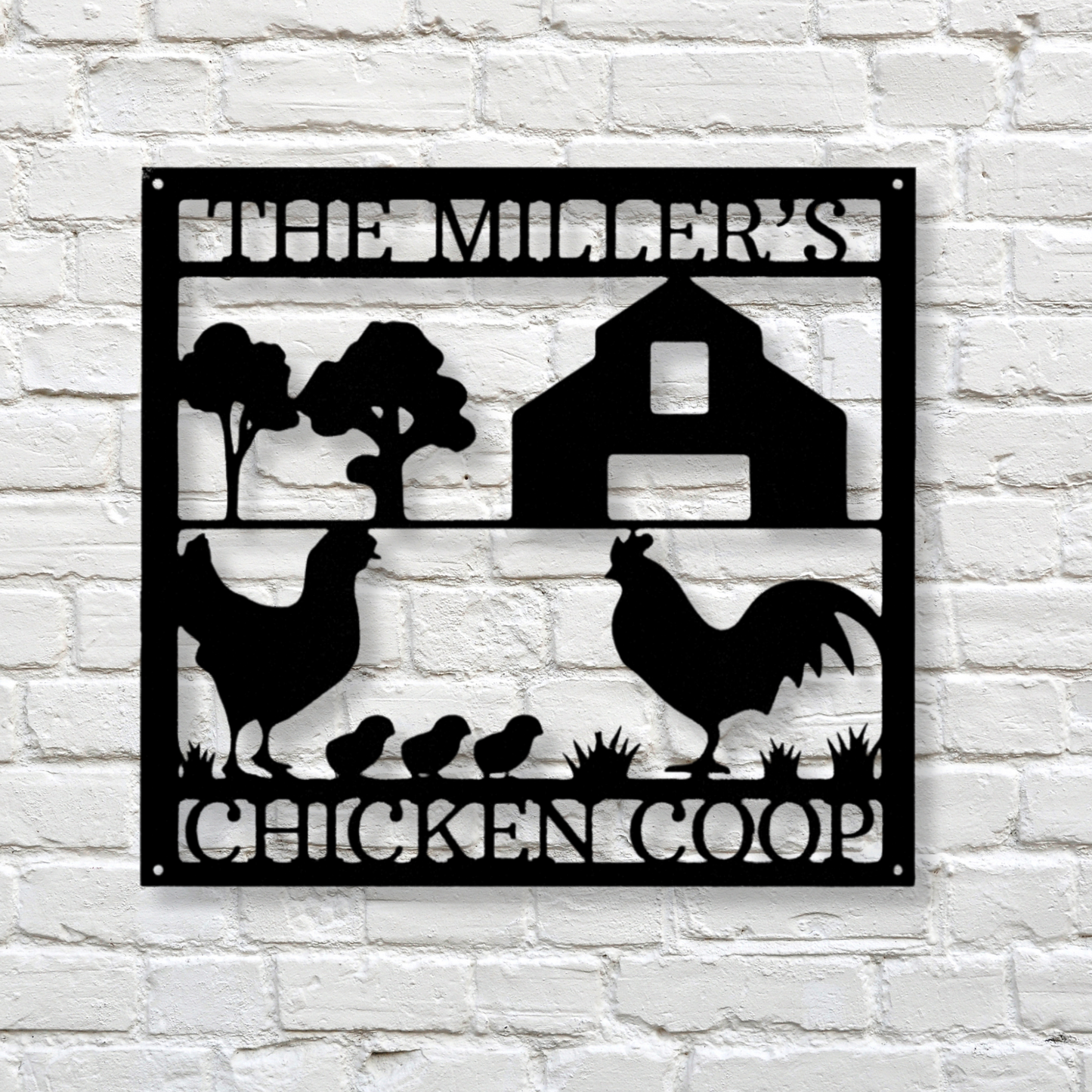 Personalized Chicken Coop Metal Sign, The Coop Sign, Hen House Sign, Barn House Decor, Farm Sign, Custom Chicken Name, Egg Shack Sign