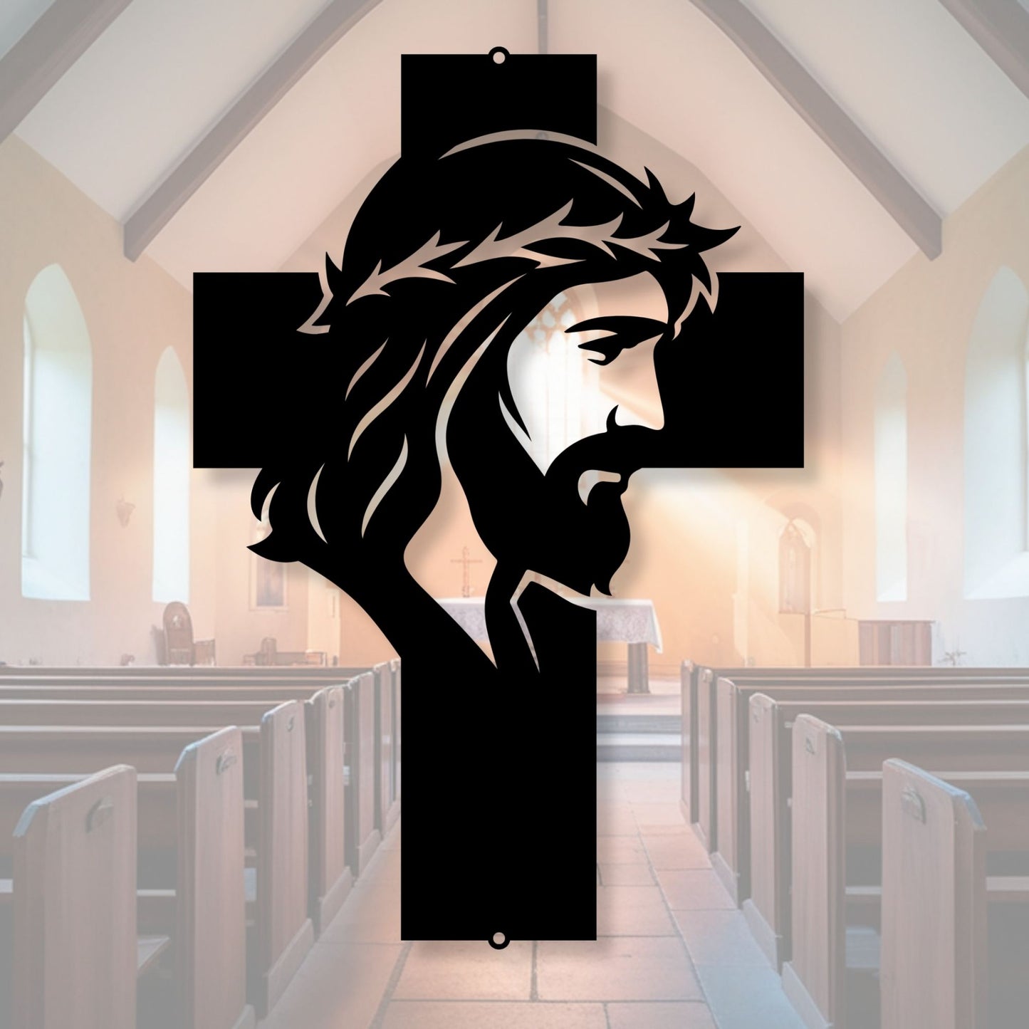 Jesus Christ wall sign, Christian wall decor, Religious wall art, Faith home decor, Jesus wall hanging, Spiritual gift for believers