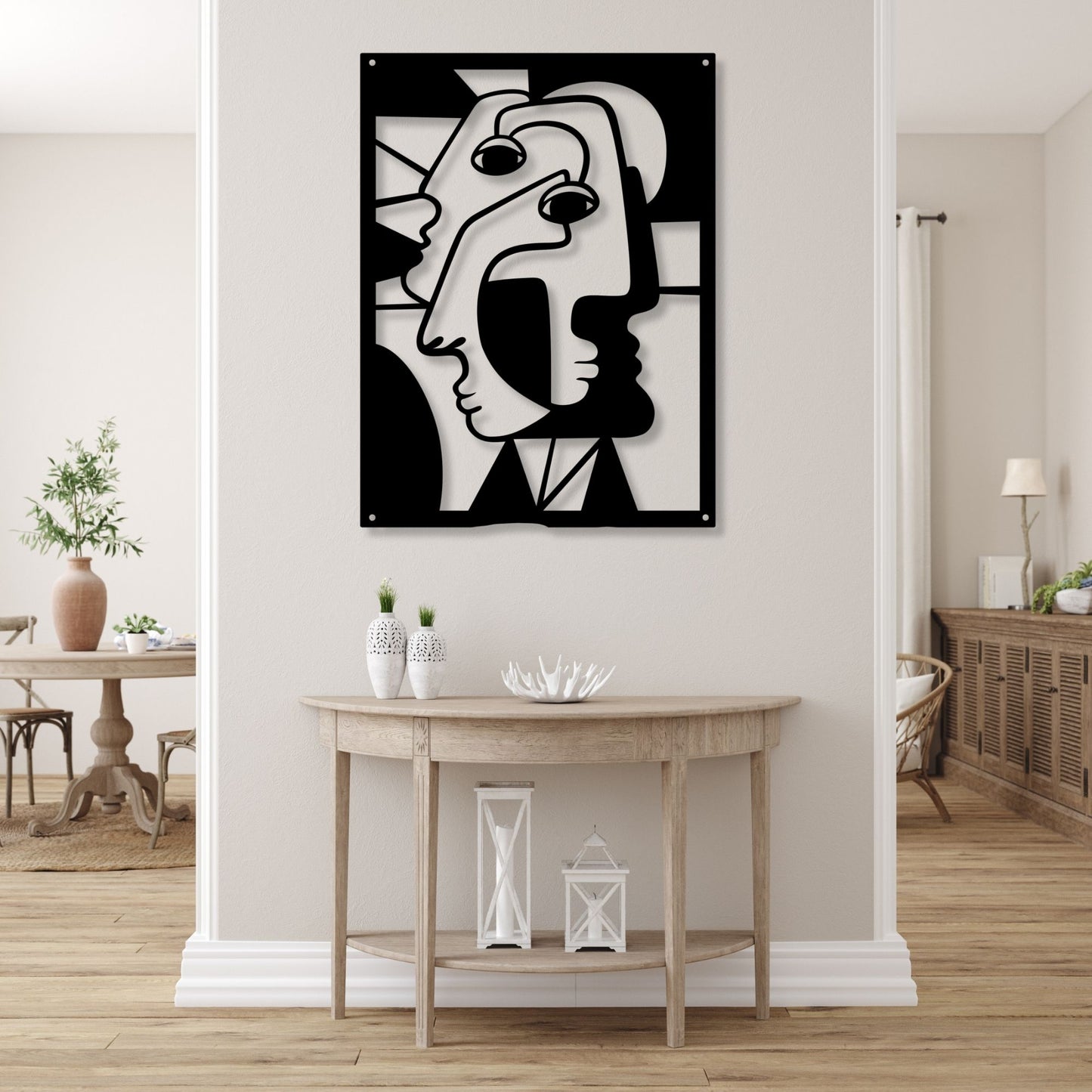 Picasso Metal Wall Art, Abstract Metal Wall Decor, Modern Cubist Art, Artistic Home Decor, Gallery Wall Art, Metal Sculpture Gift