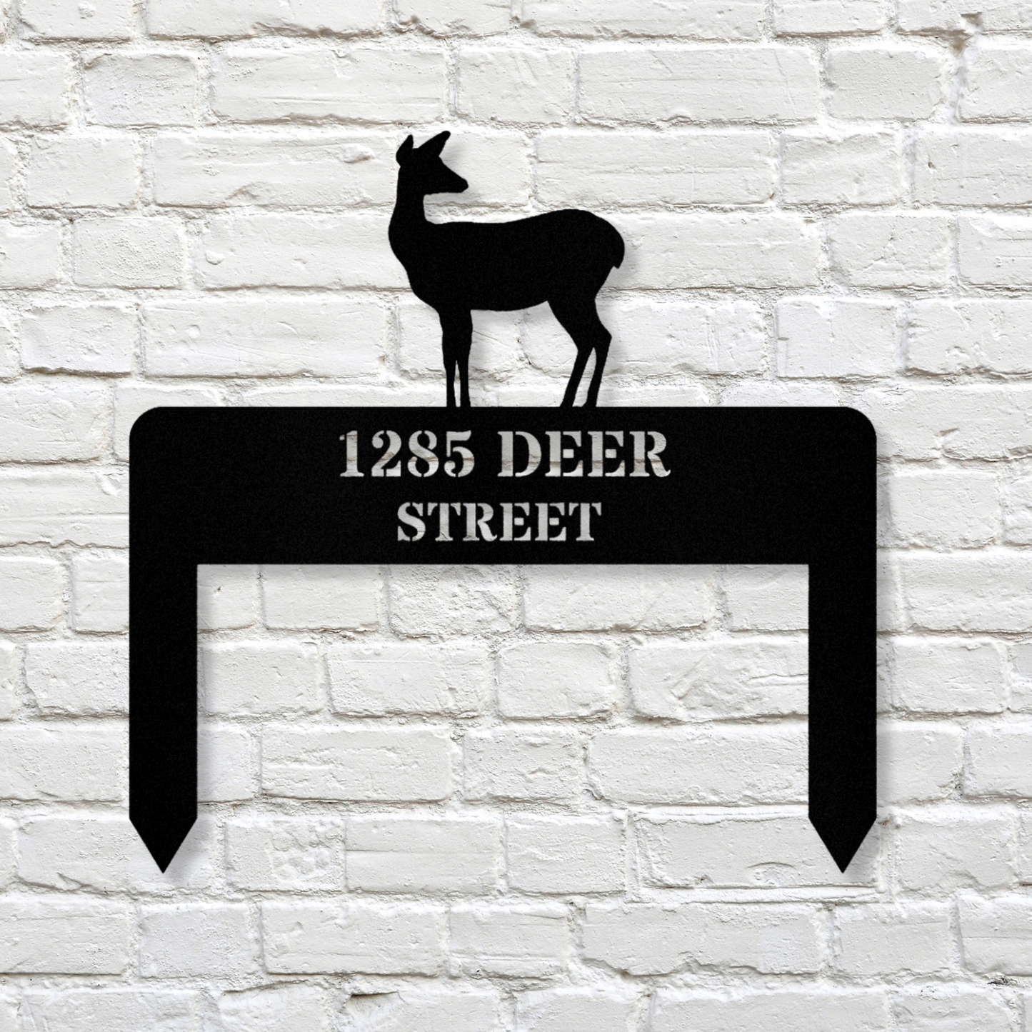 Customized Deer Metal Sign, Garden Metal Sign, Pet Metal Sign, Personalized Garden Decor, Pet Lover Gift, Custom Animal Art, Wildlife Sign