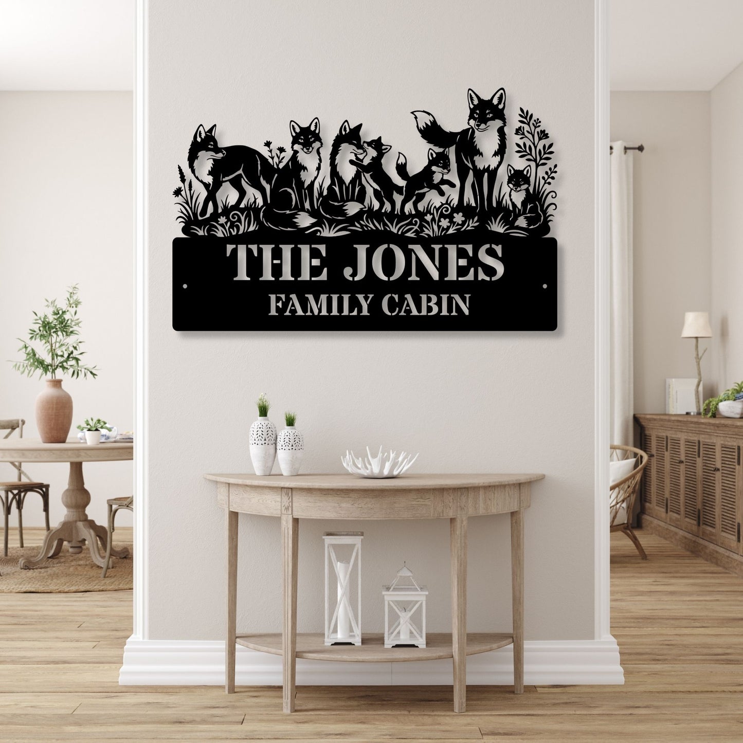 Personalized Fox Wall Art, Custom Fox Nursery Decor, Woodland Animal Art, Fox Print, Baby Room Wall Art, Kids Bedroom Decor Gift