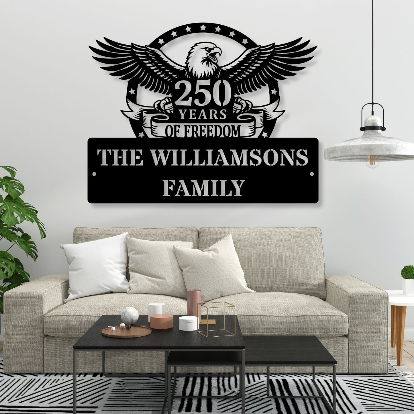 250 Years of Freedom Metal Sign, Custom Patriotic Wall Art, USA Independence Decor, Vintage American History Sign, Americana Metal Wall Decor