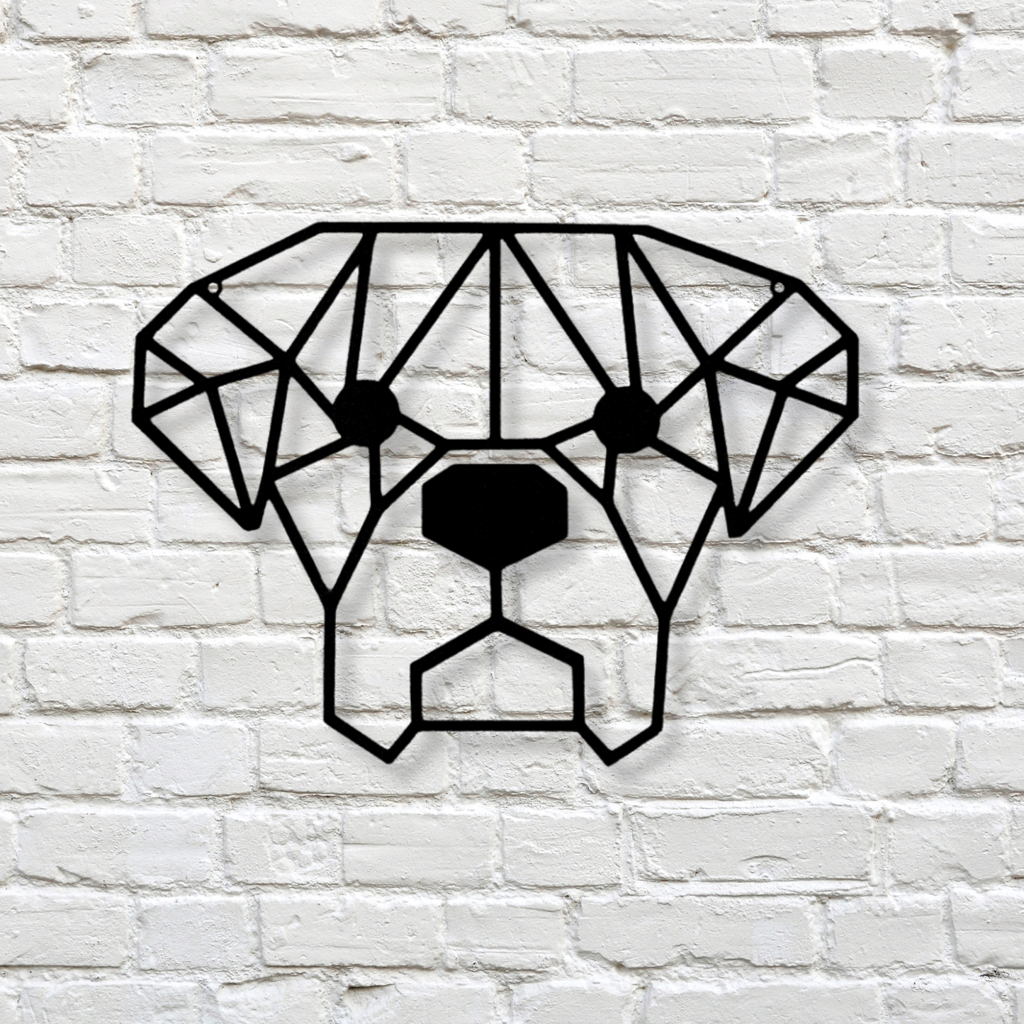 Geometric Dog Metal Steel Sign, Geometric Animal, Woodland Nursery, Wildlife Metal Art, Kids Room Décor, Art room Decor, Animal Lover Gift