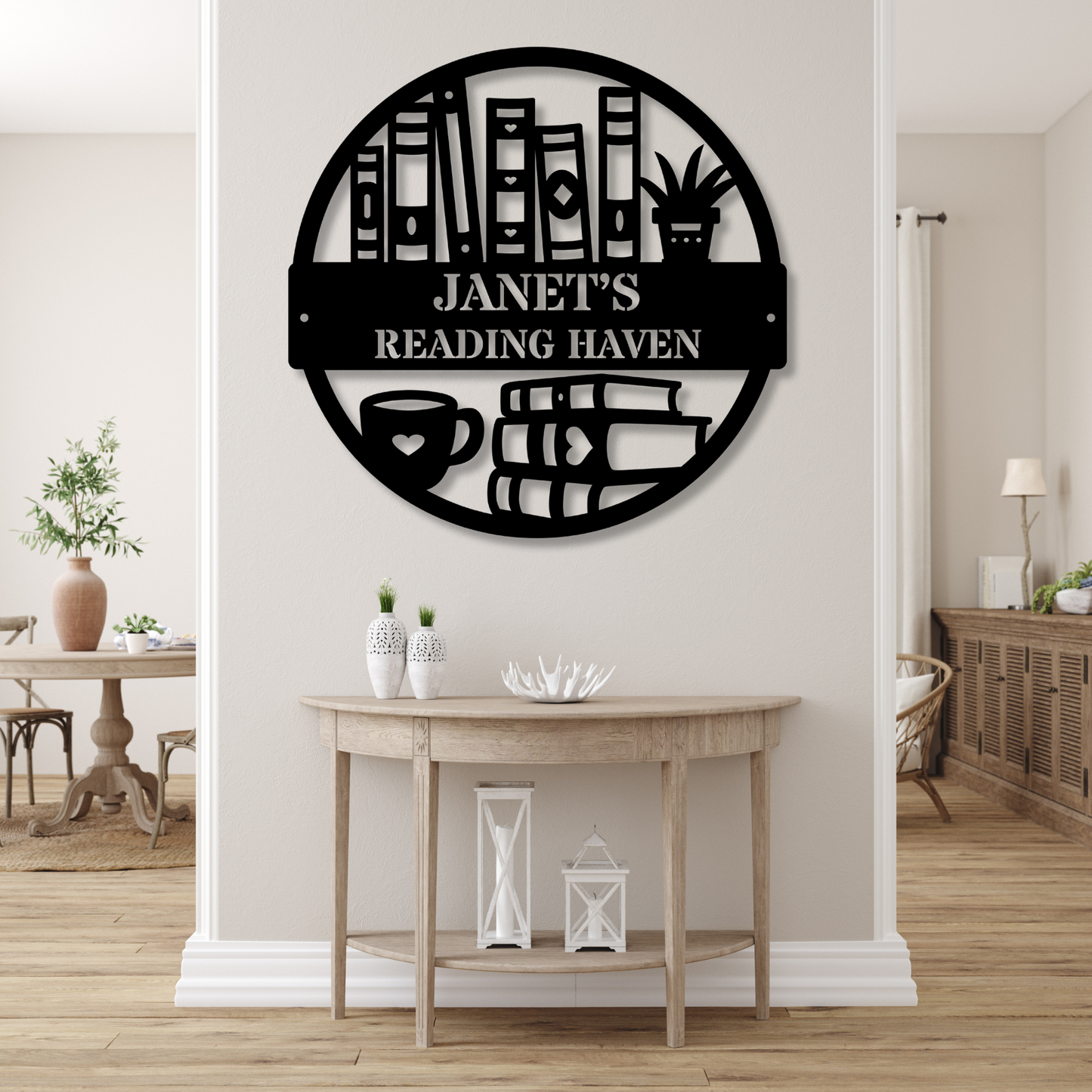 Personalized Book Reading Sign, Custom Reading Sign, Book Lover Gift, Cozy Reading Decor, Reading Nook Accessory, Unique Library Decor