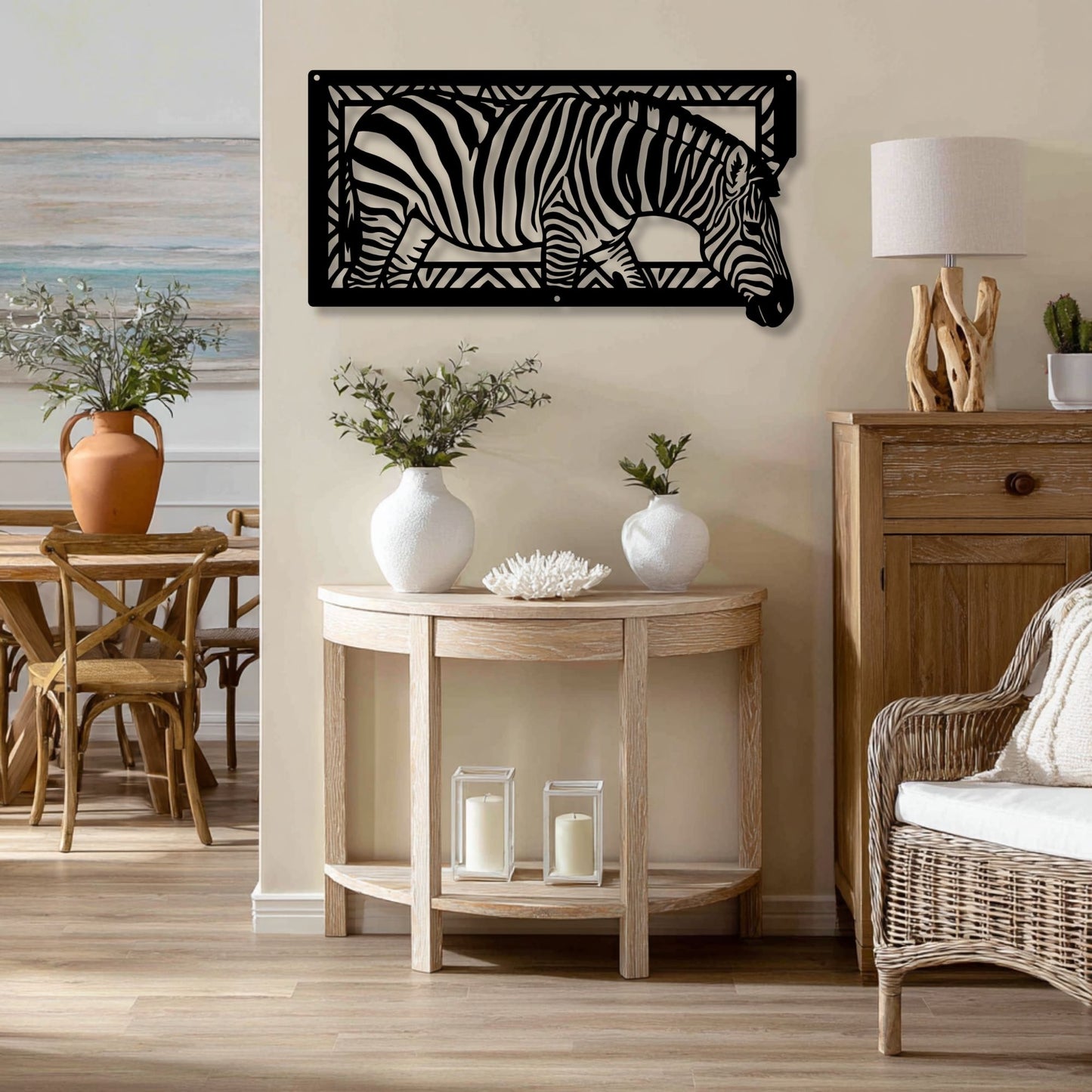 Abstract Zebra Metal Sign, Zebra Wall Art, Safari Decor, Animal Metal Wall Art, Modern Home Decor, African Wall Decor, Zebra Decoration