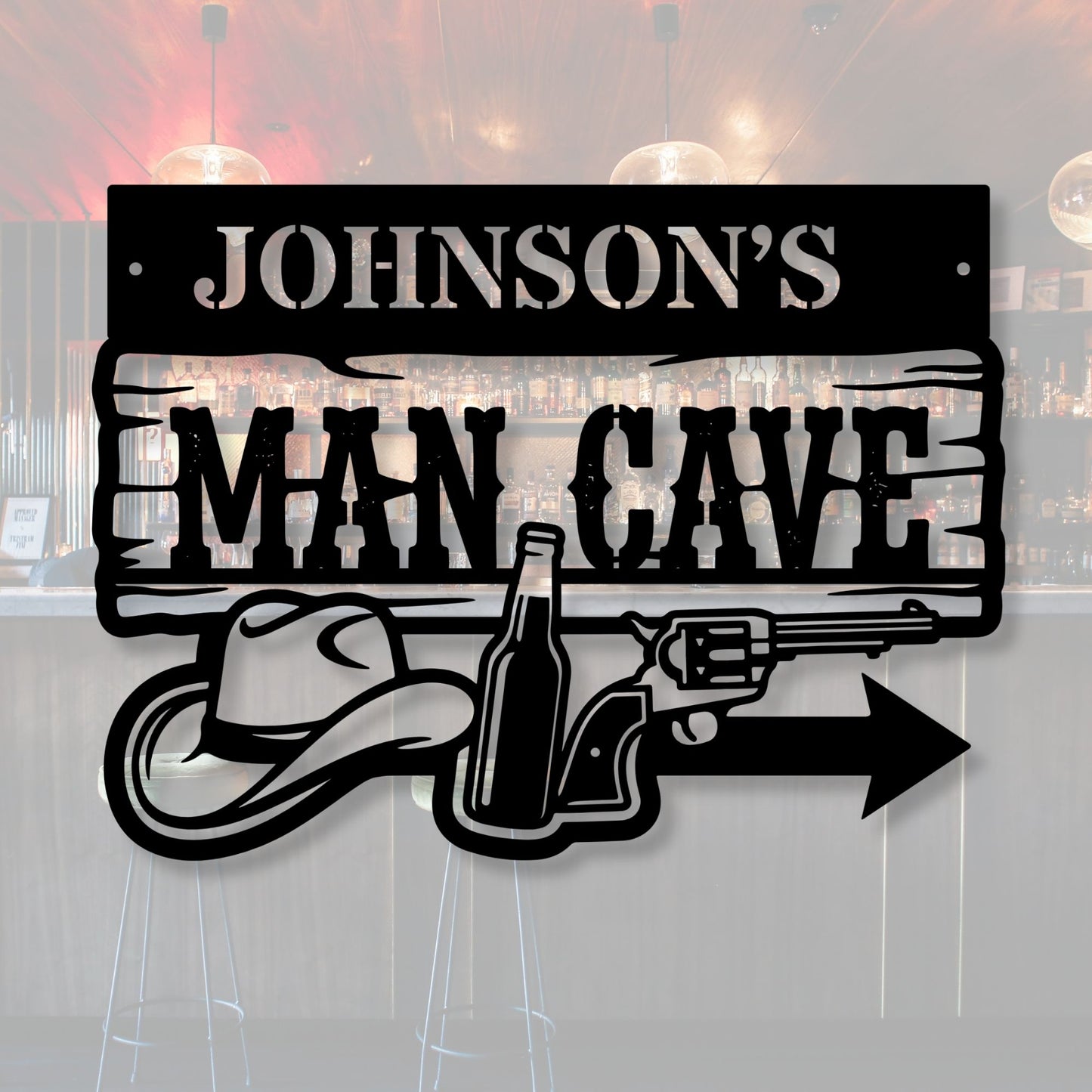 Personalized Bar Metal Sign, Custom Man Cave Name Sign, Home Tavern Decor, Metal Beer Sign, Outdoor Patio Bar Sign, Groomsmen Gift, Pub