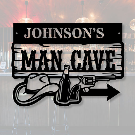 Personalized Bar Metal Sign, Custom Man Cave Name Sign, Home Tavern Decor, Metal Beer Sign, Outdoor Patio Bar Sign, Groomsmen Gift, Pub