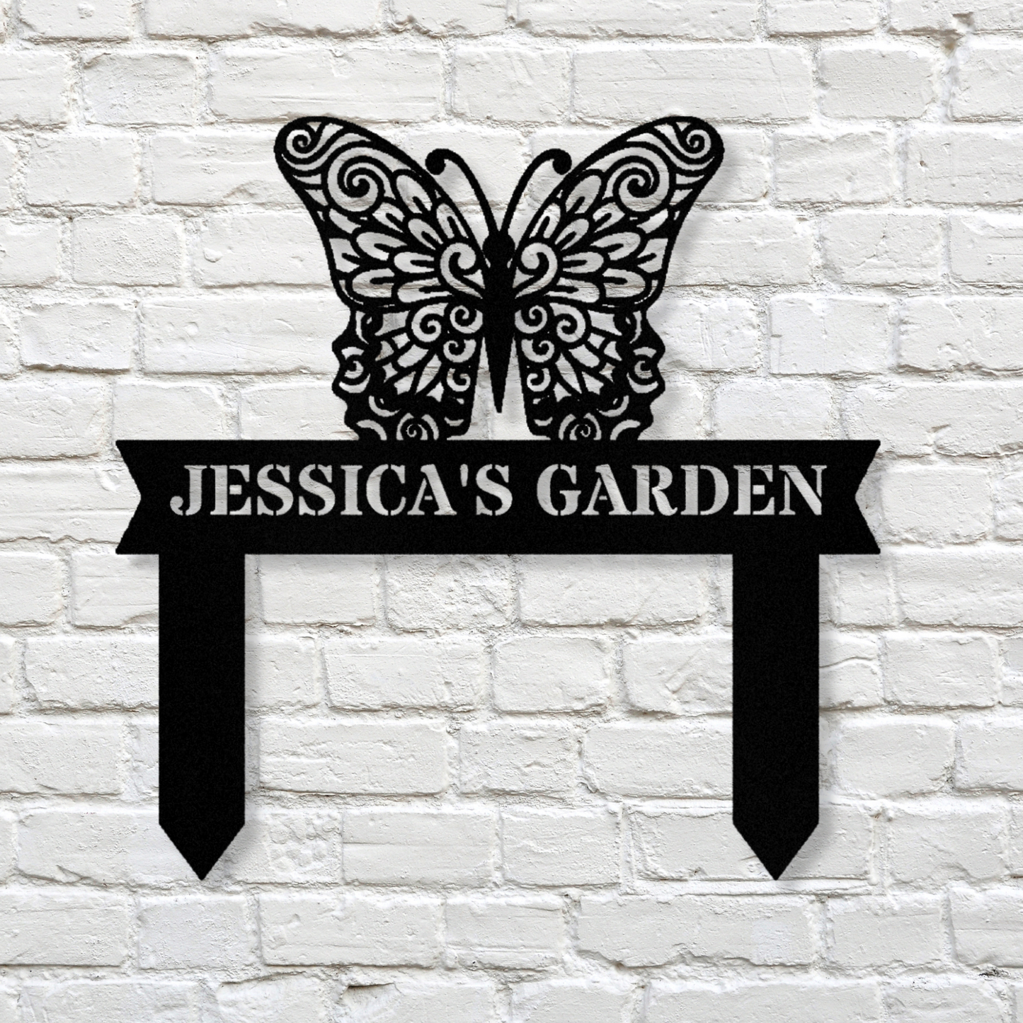 Personalized Butterfly Garden Metal Stake Sign, Garden Decor Sign, Garden Lover Gift, Gift for Her, Mother's Day Gift